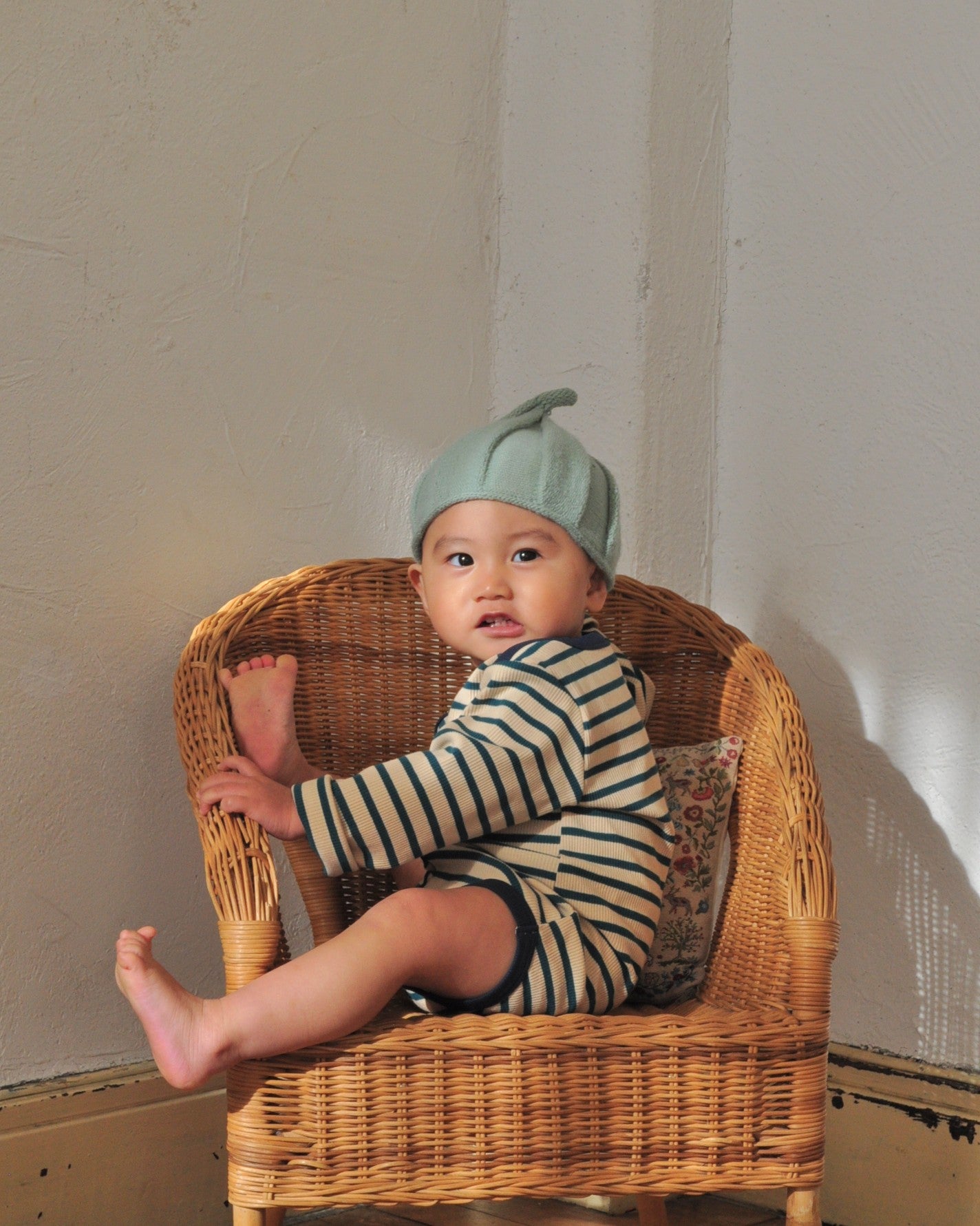 Striped Merrow Rompers【110204】(green)