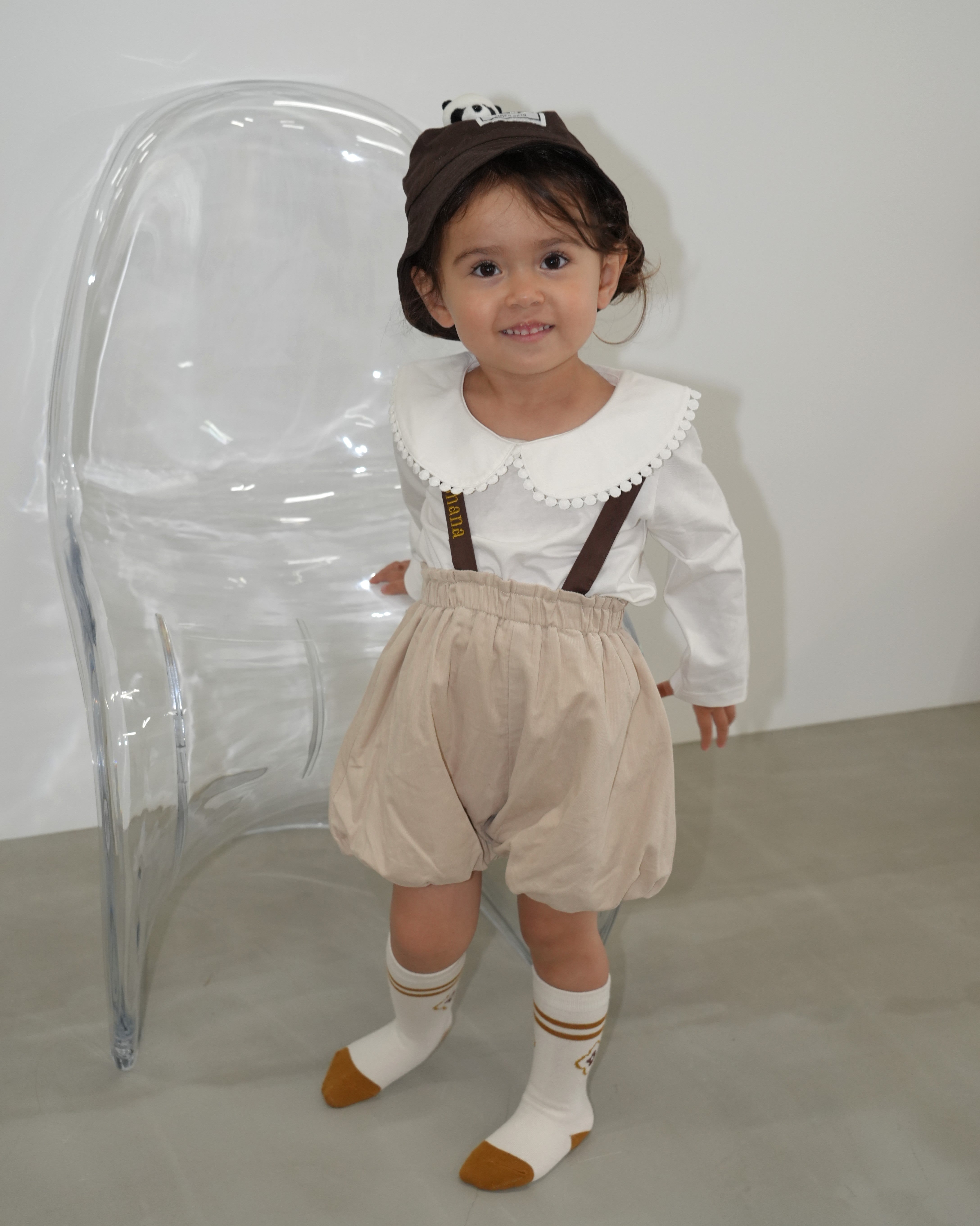 Shirt Cord Balloon Salopette【110414】 (beige)