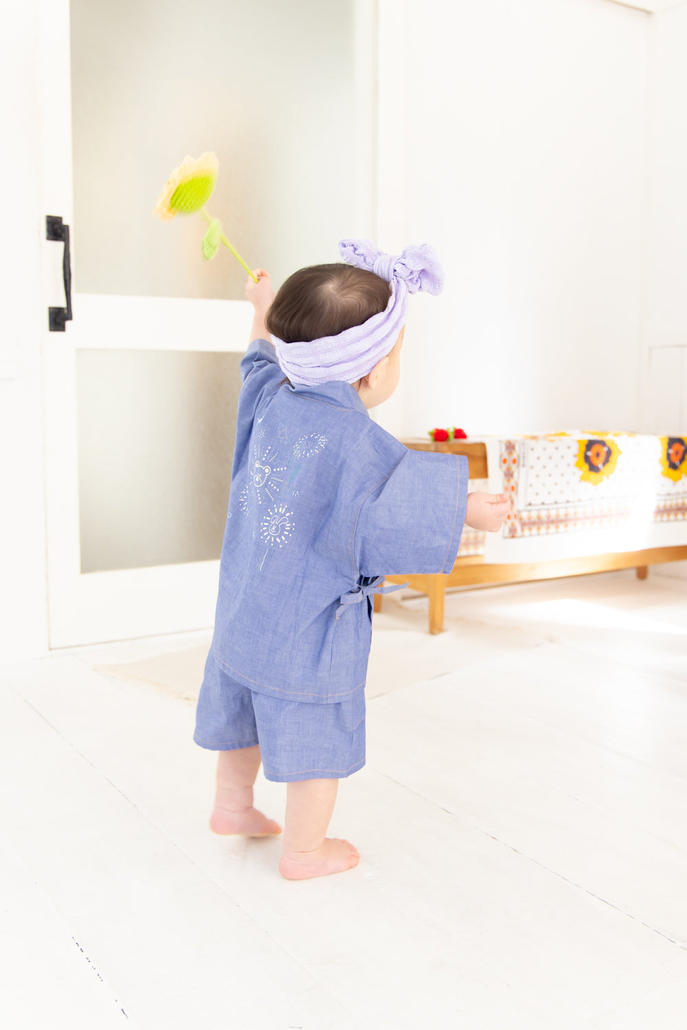 アニマル花火ダンガリー甚平【110058】