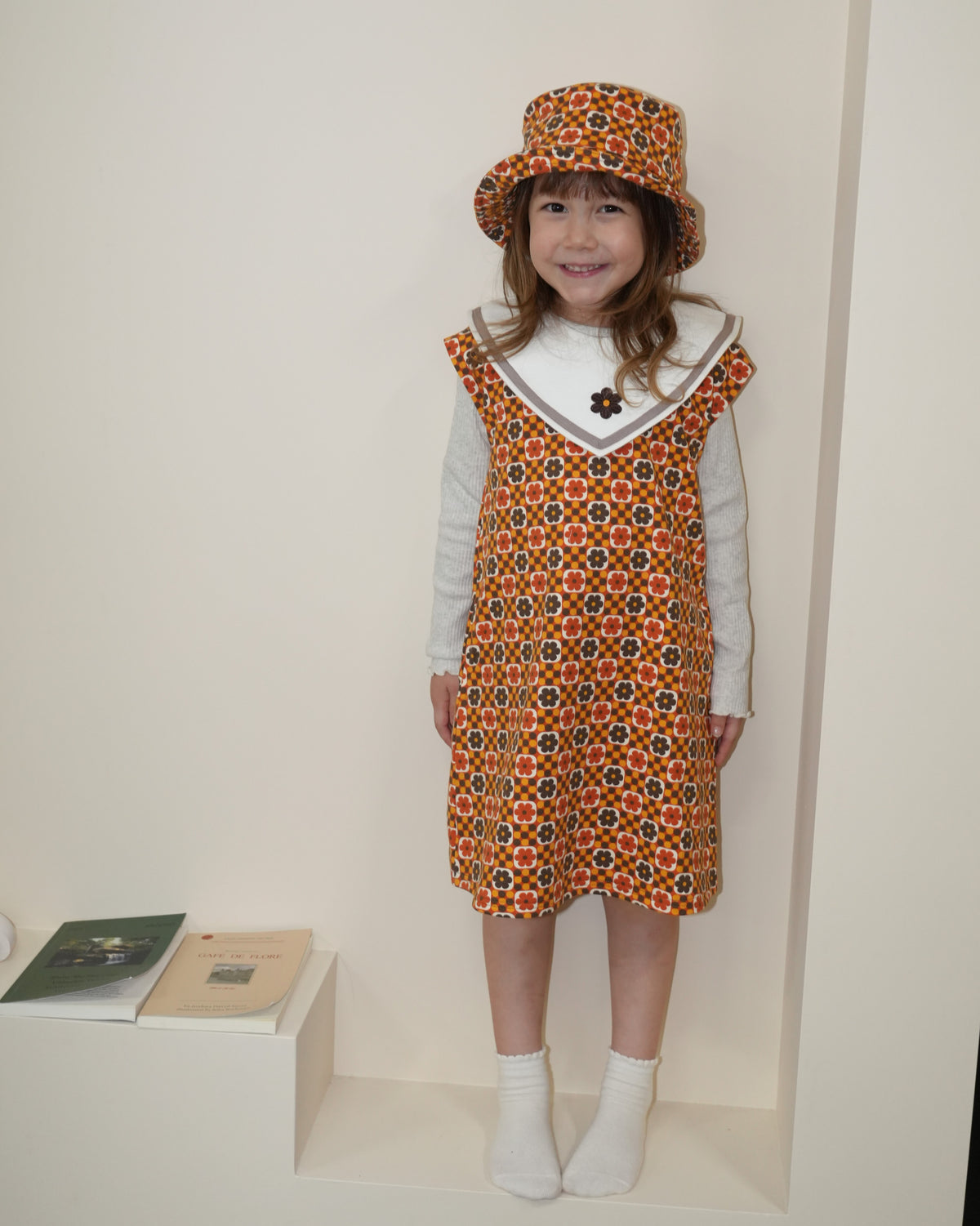 Retro Dot Flower Sleeveless Dress【110303】