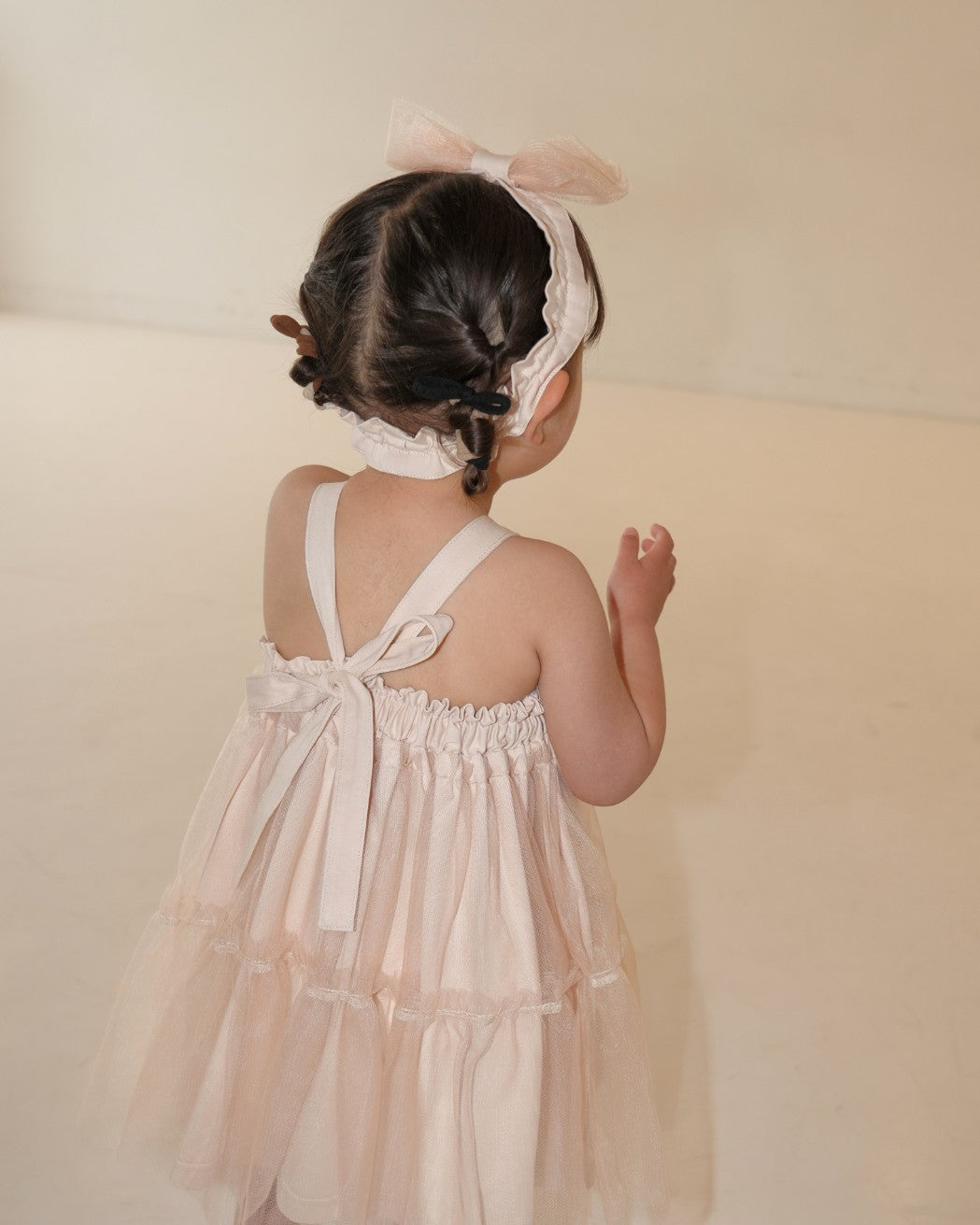 Sheer Tulle Ribbon Hairband【110282】 (Pink)