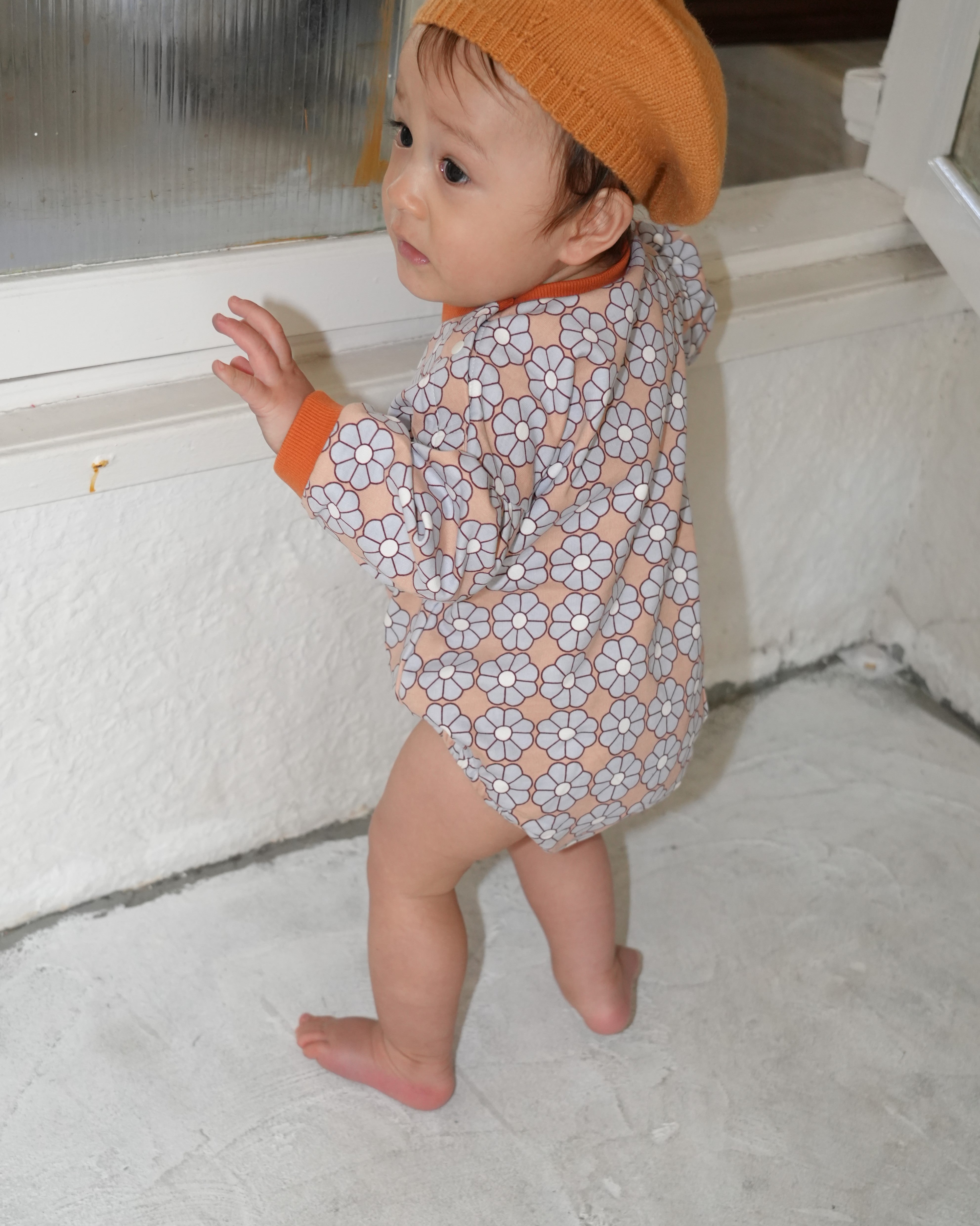 Retro Daisy Pattern Rompers【110116】(BROWN)
