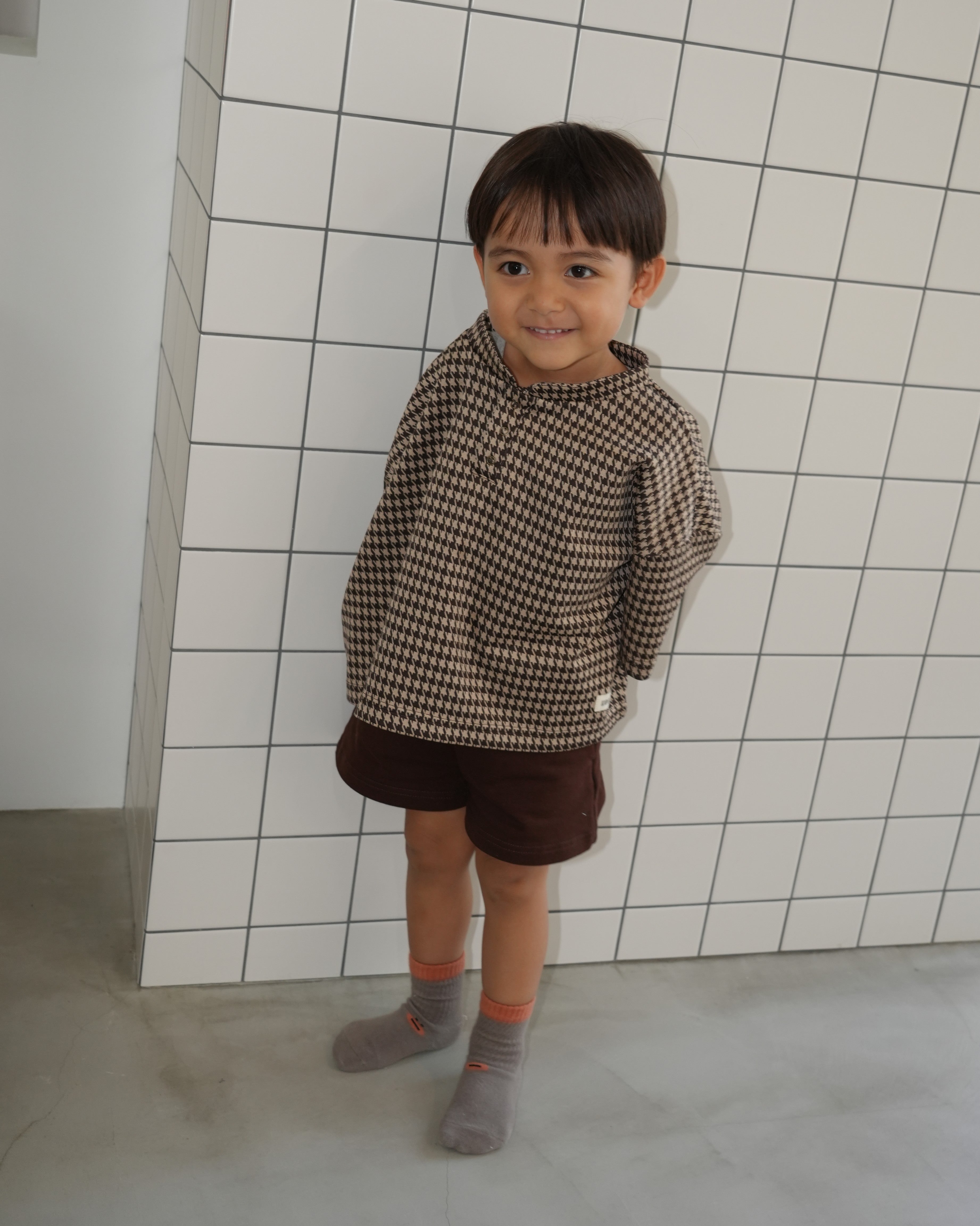 Houndstooth Sweatshirt Set-UP【110421】