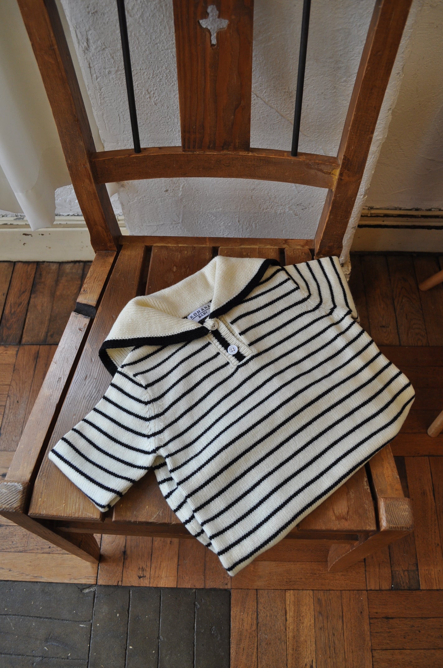 Sailor Collar Knit Cover All(border)