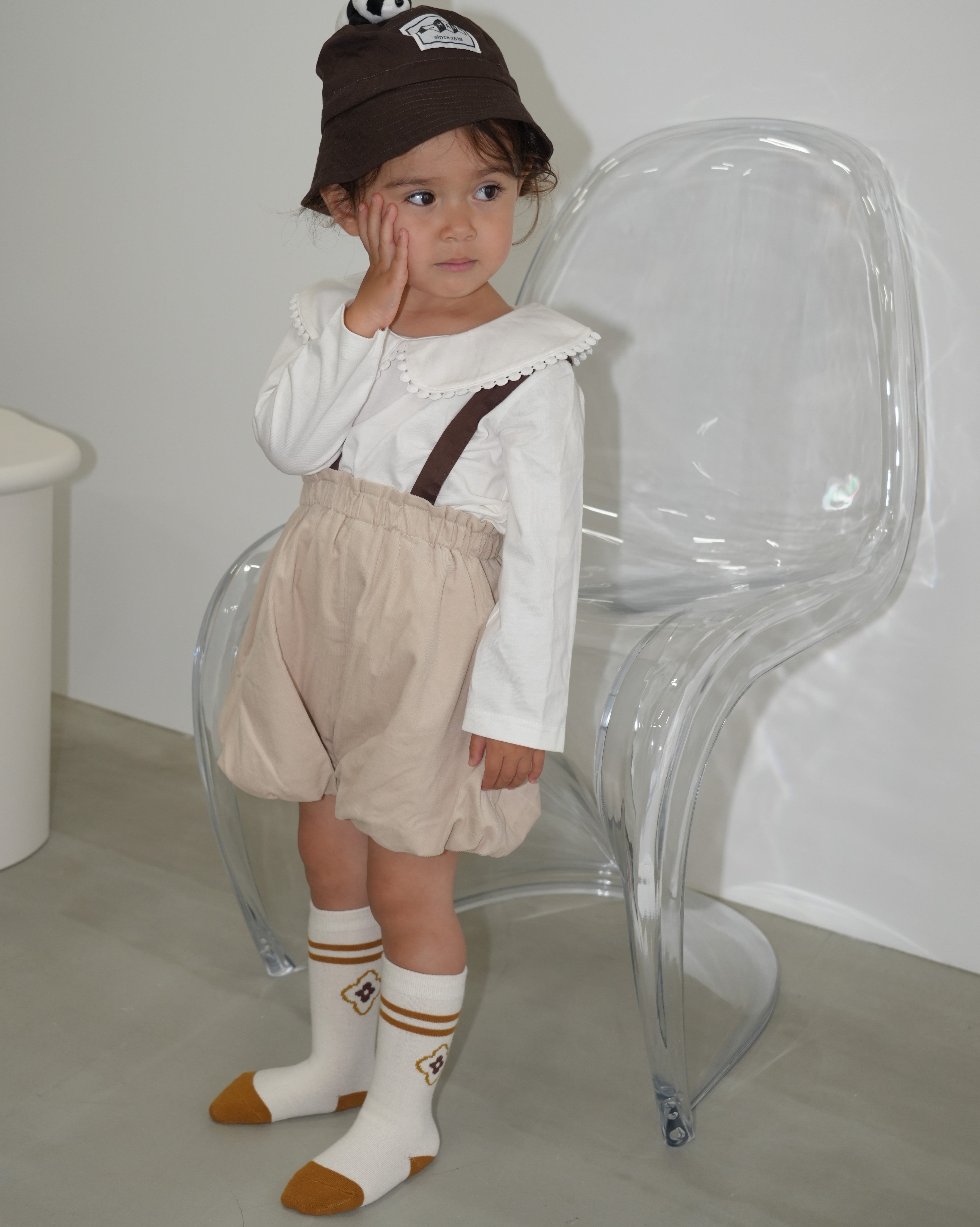 Shirt Cord Balloon Salopette【110414】 (beige)