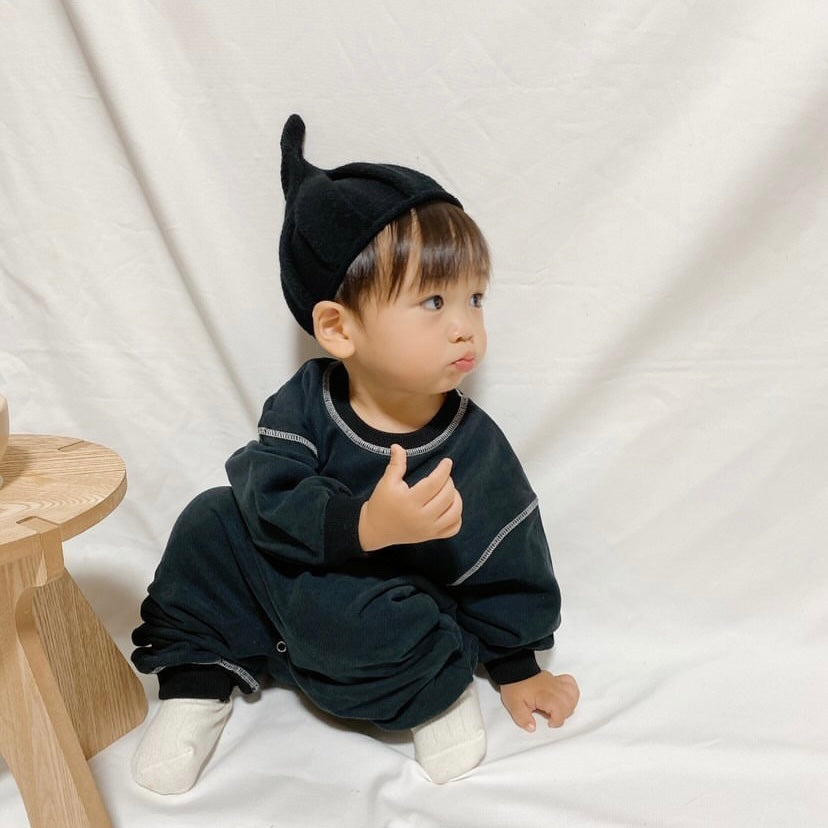 (予約商品)ポケットスウェットロンパース【N3419】