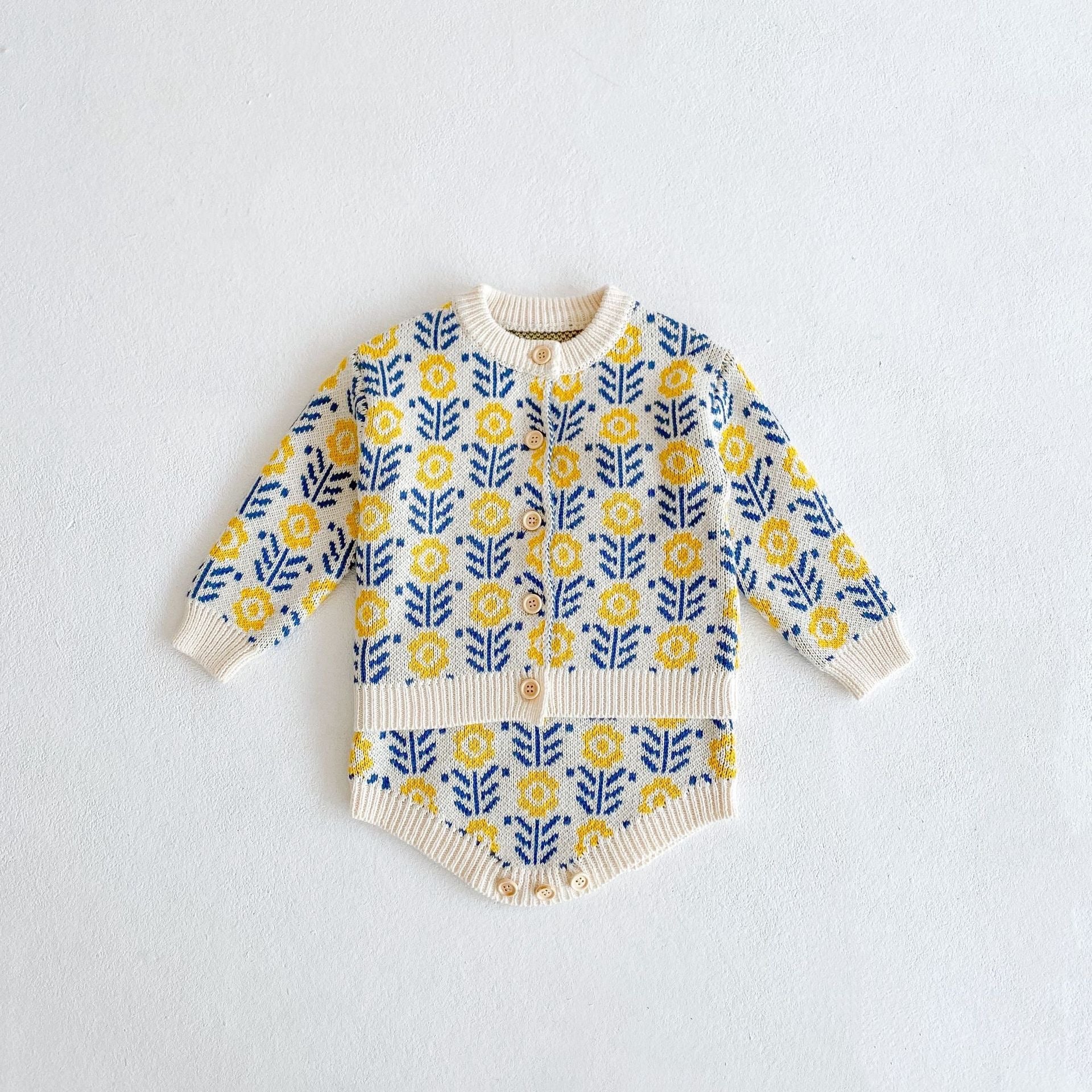 (予約商品)たんぽぽニットカーディガン/サロペット【N2370】