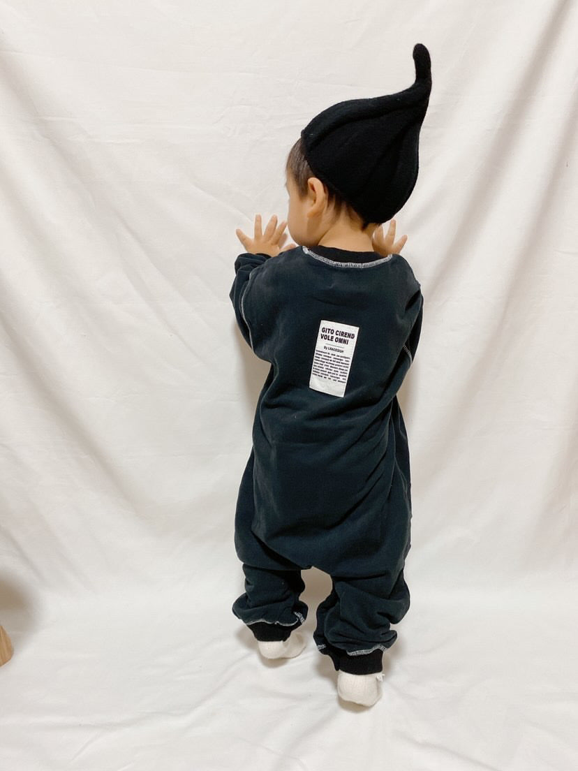 (予約商品)ポケットスウェットロンパース【N3419】