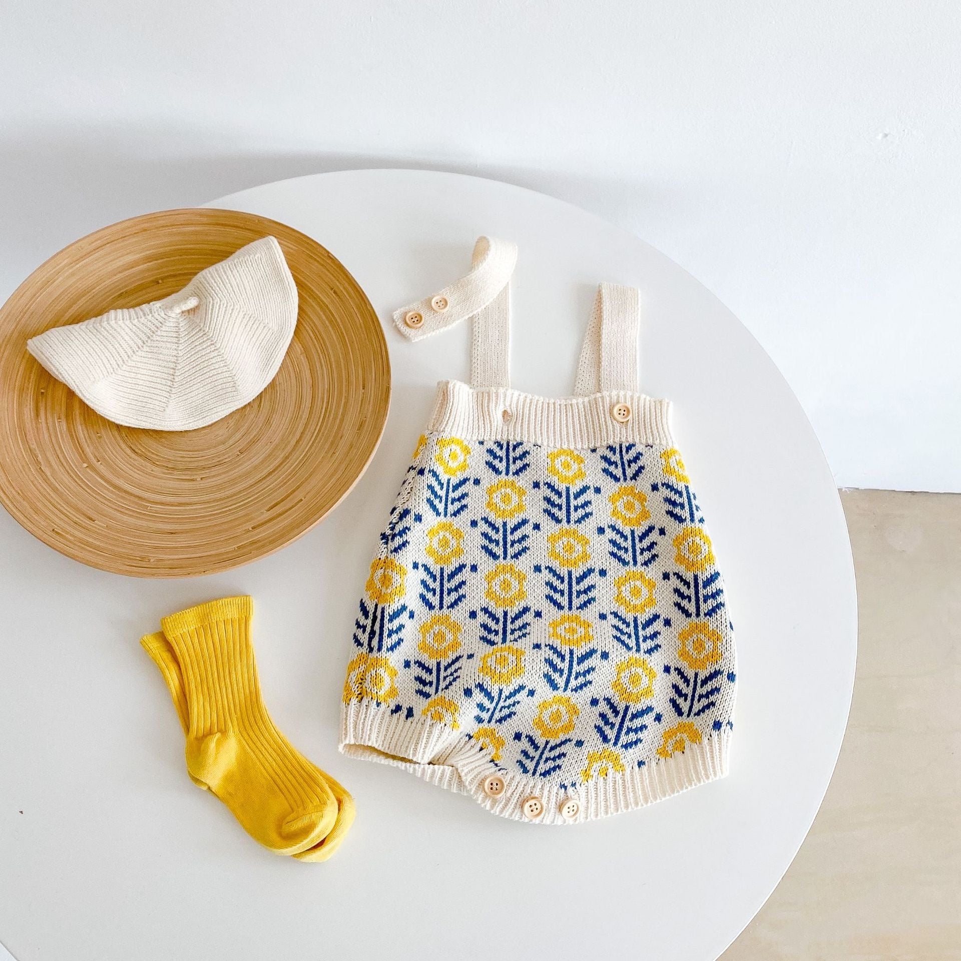 (予約商品)たんぽぽニットカーディガン/サロペット【N2370】