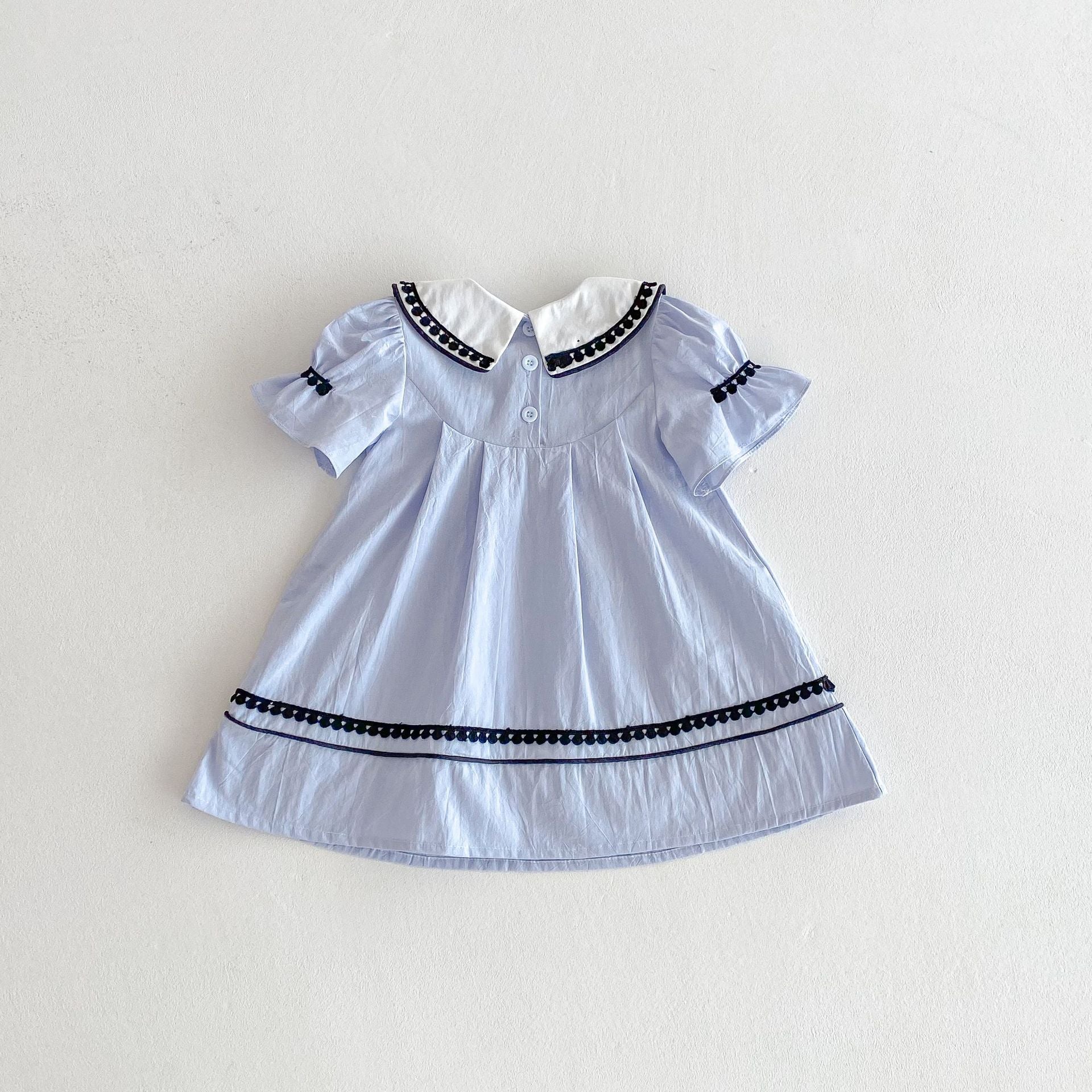 刺繍レースカラーワンピース【K266】