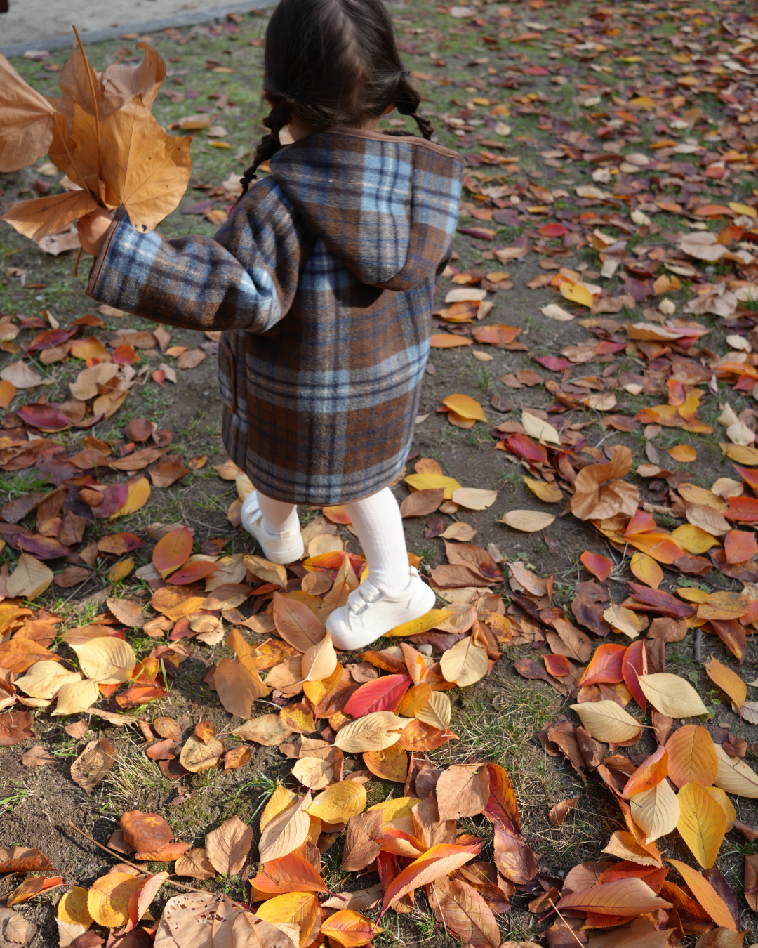 pre-order）ブルーチェックダッフルコート【K282】