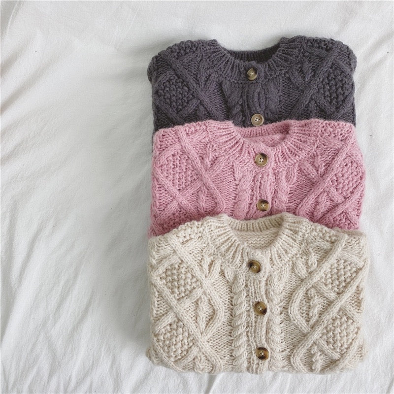 Cable knit cardigan [K194] 