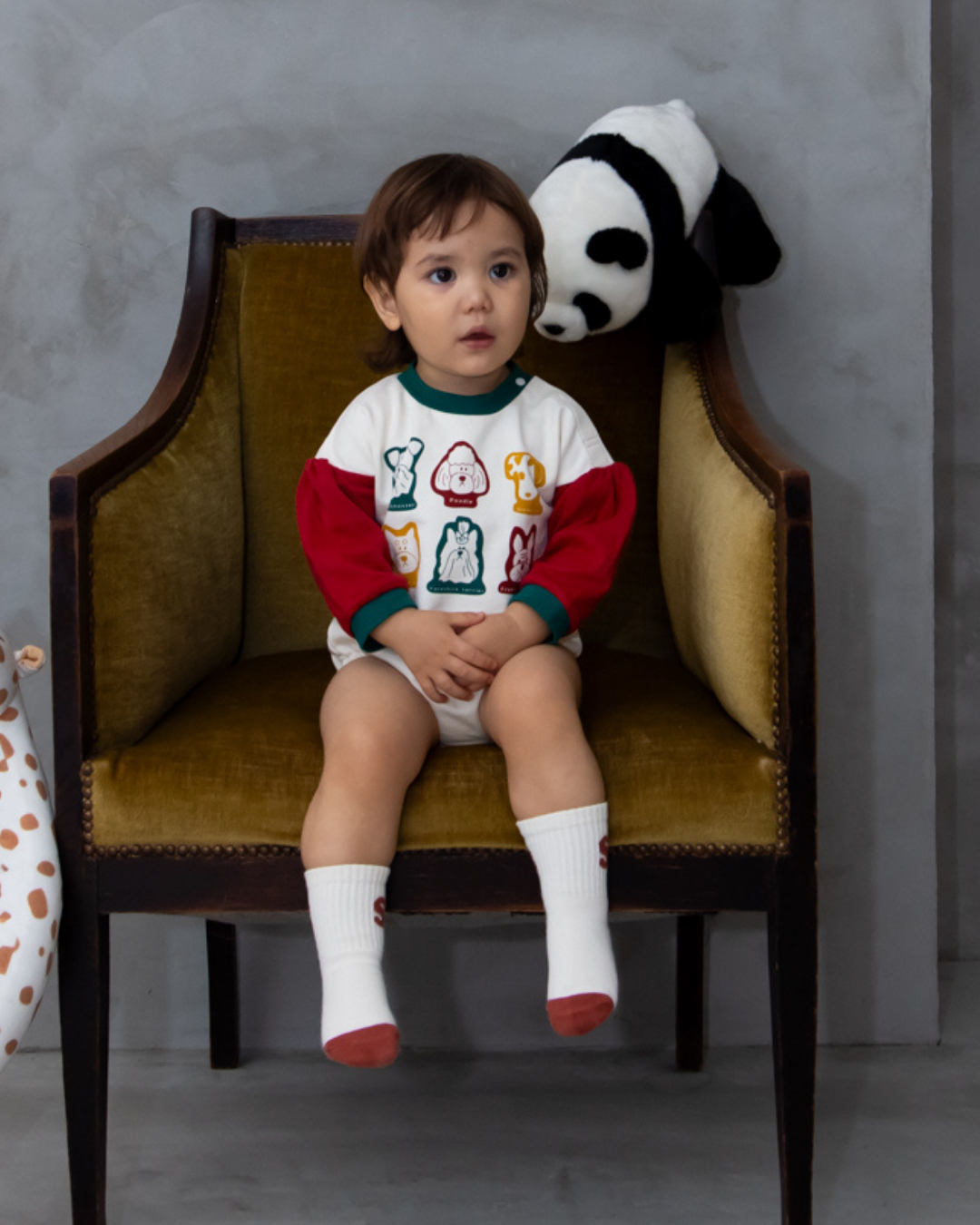 (Pre-order item) Retro Doggie Romper [110083] 