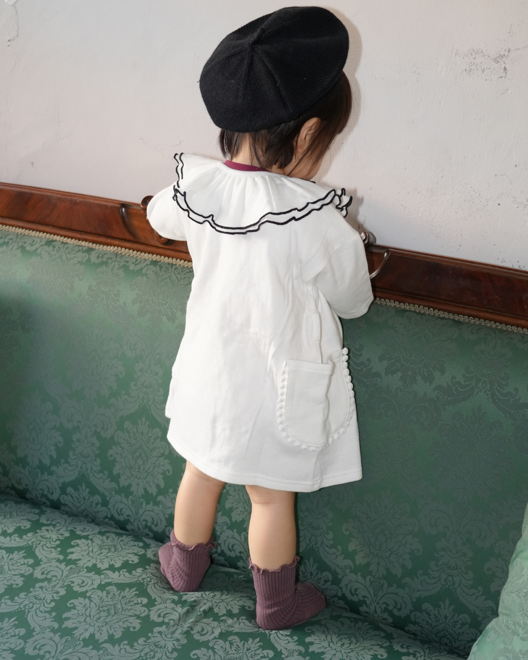 Classical Detachable Collar Pumpkin Pants Two Piece Set【110126】