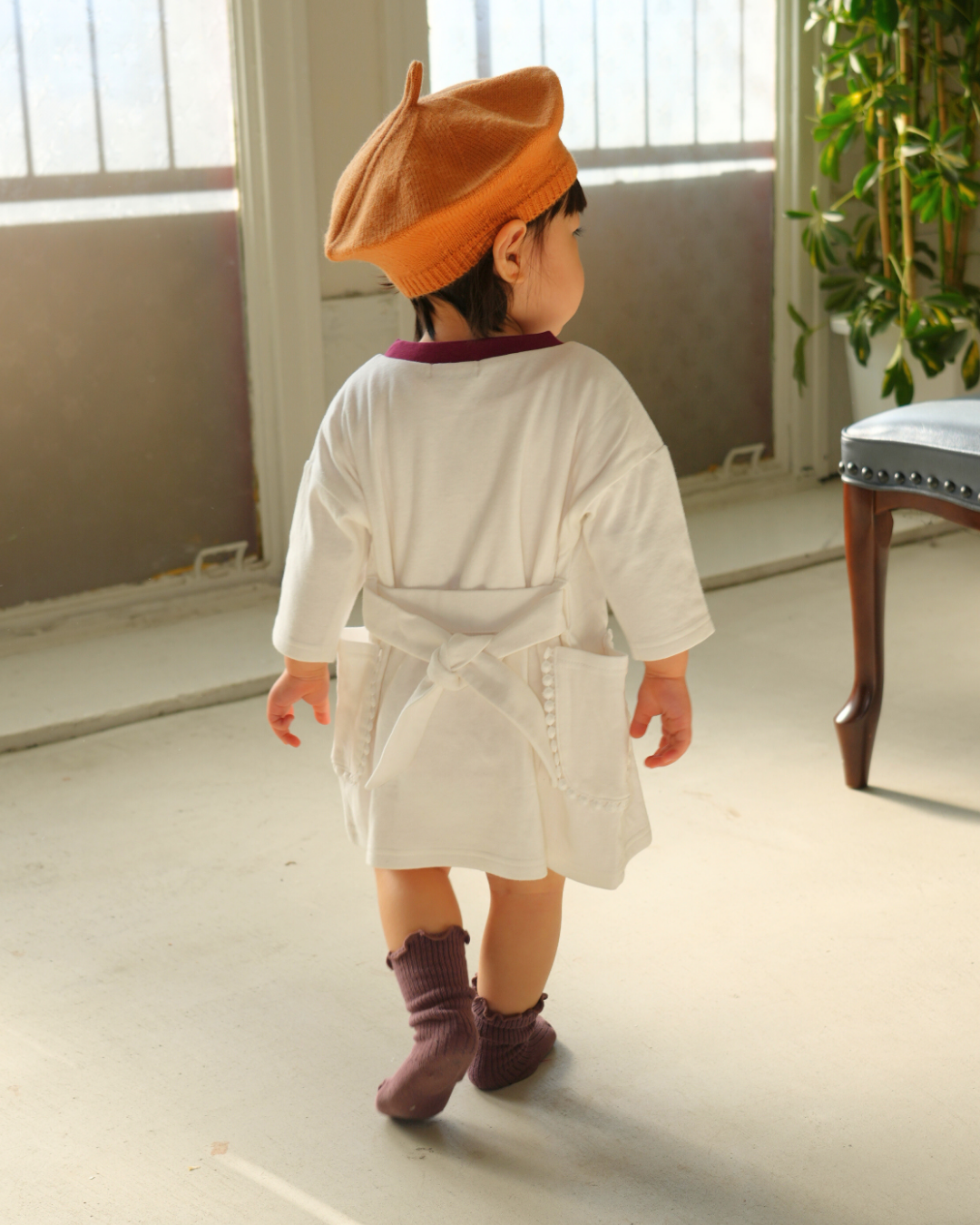 Botanical Embroidered T-Shirt One piece【110125】(white)