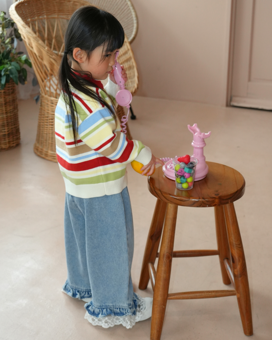 Lace Frill Denim Pants【K285】