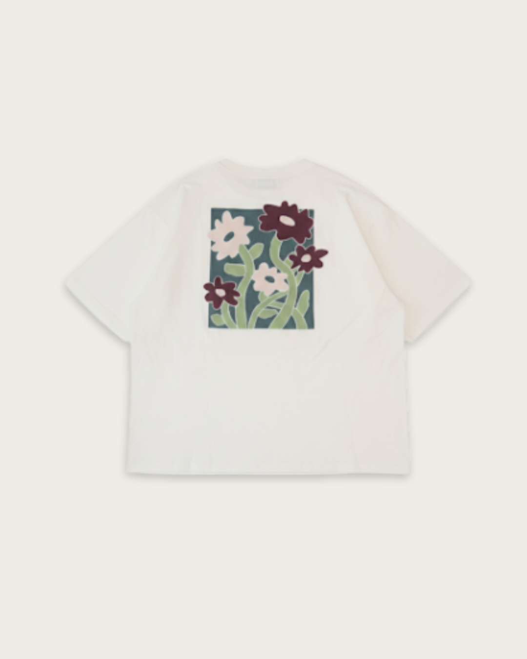 Floral Design 3/4 Sleeve T-Shirt (otona) 【110137】