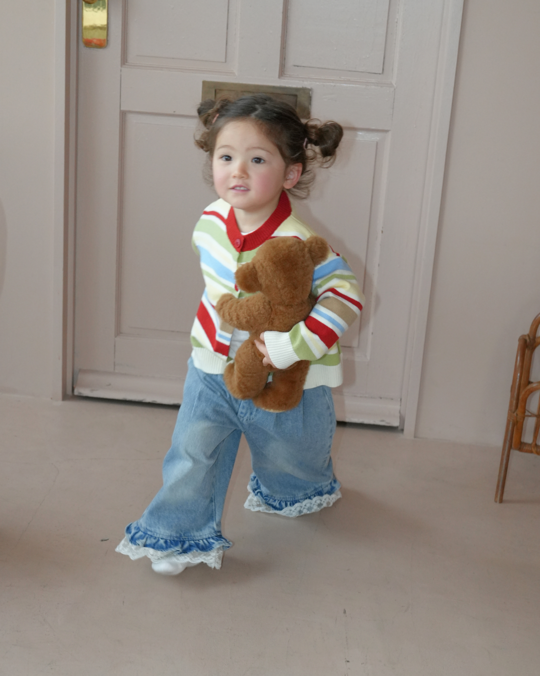 Lace Frill Denim Pants【K285】