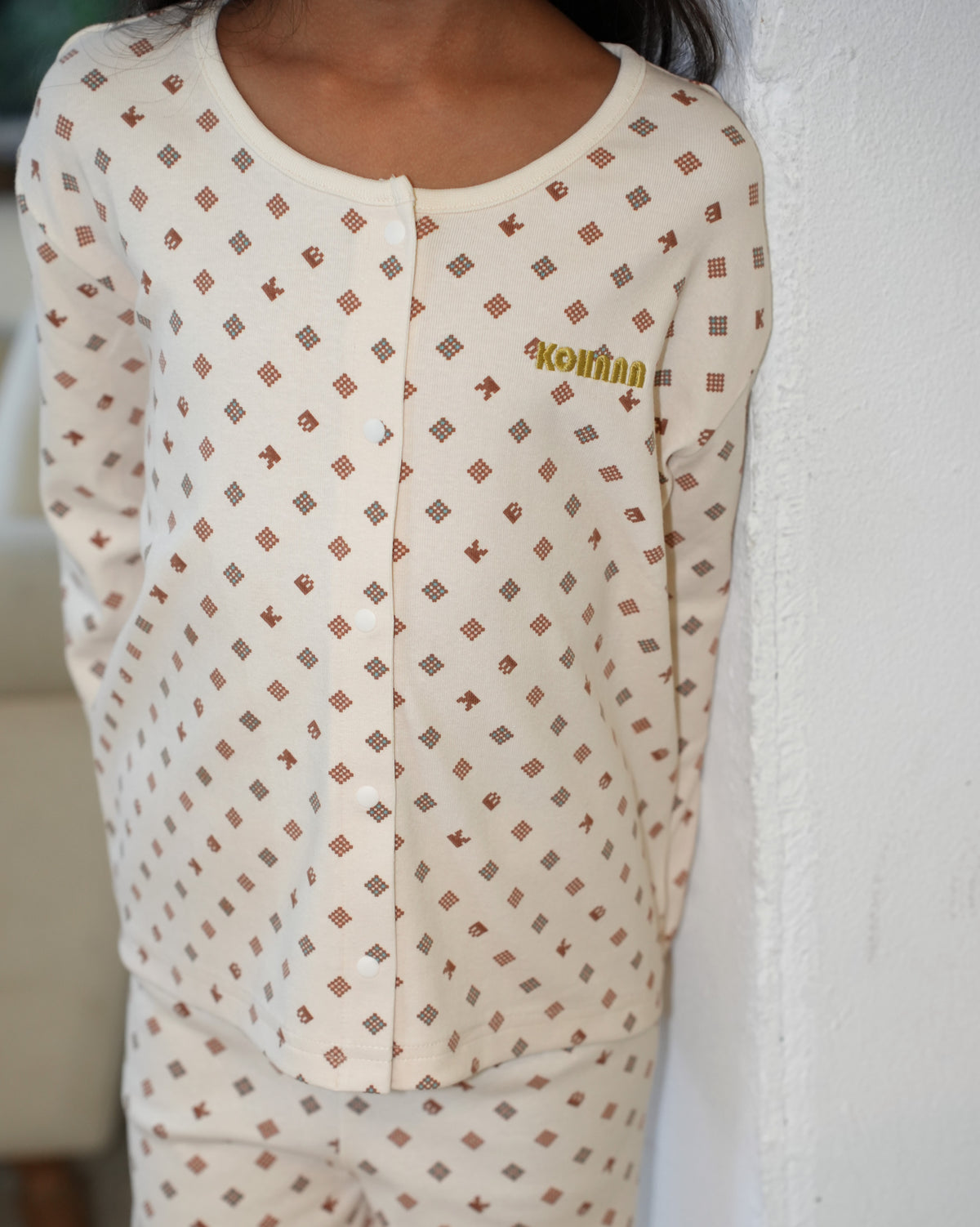 All-Over Print Cardigan【110511】 (ivory)