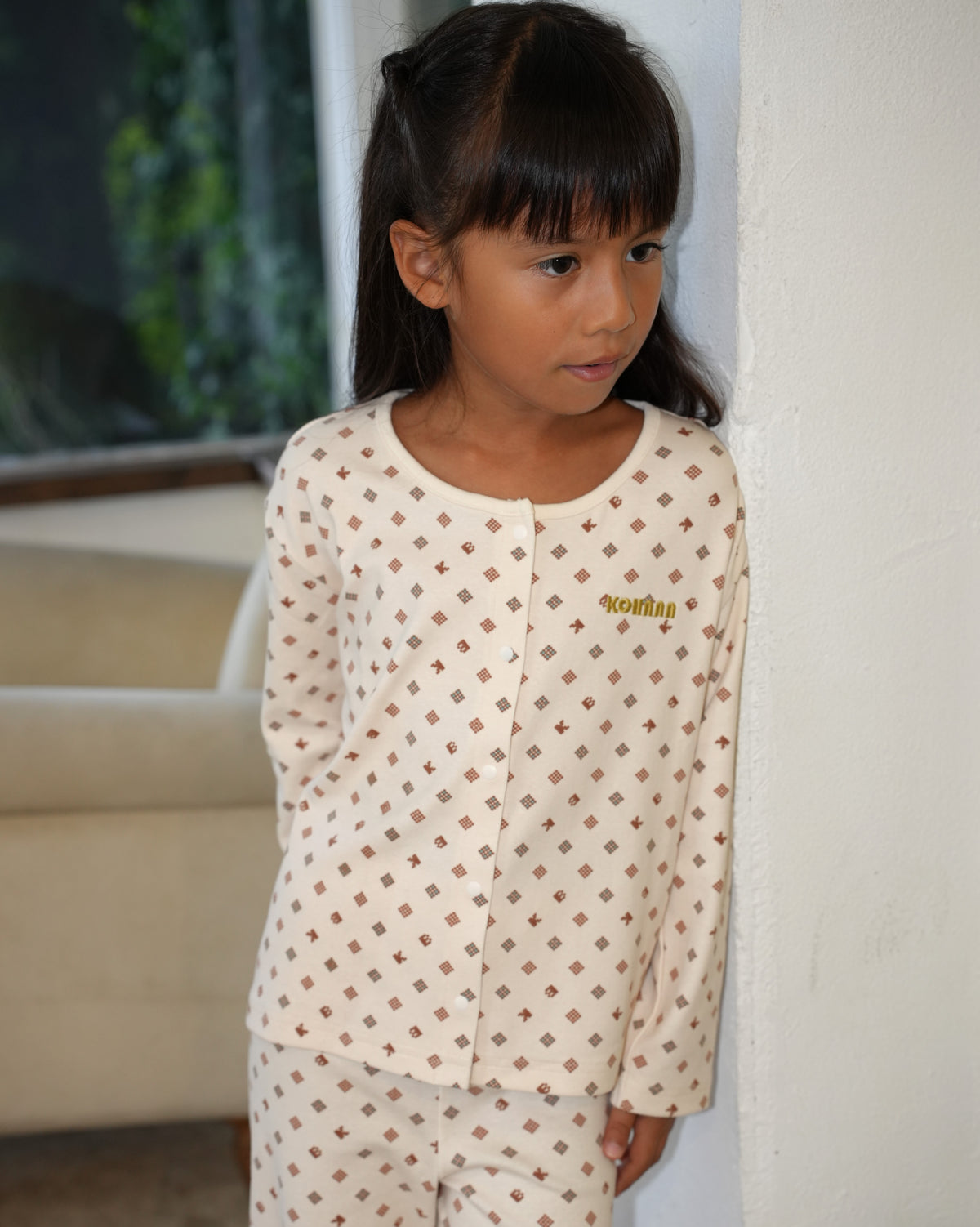 All-Over Print Cardigan【110511】 (ivory)