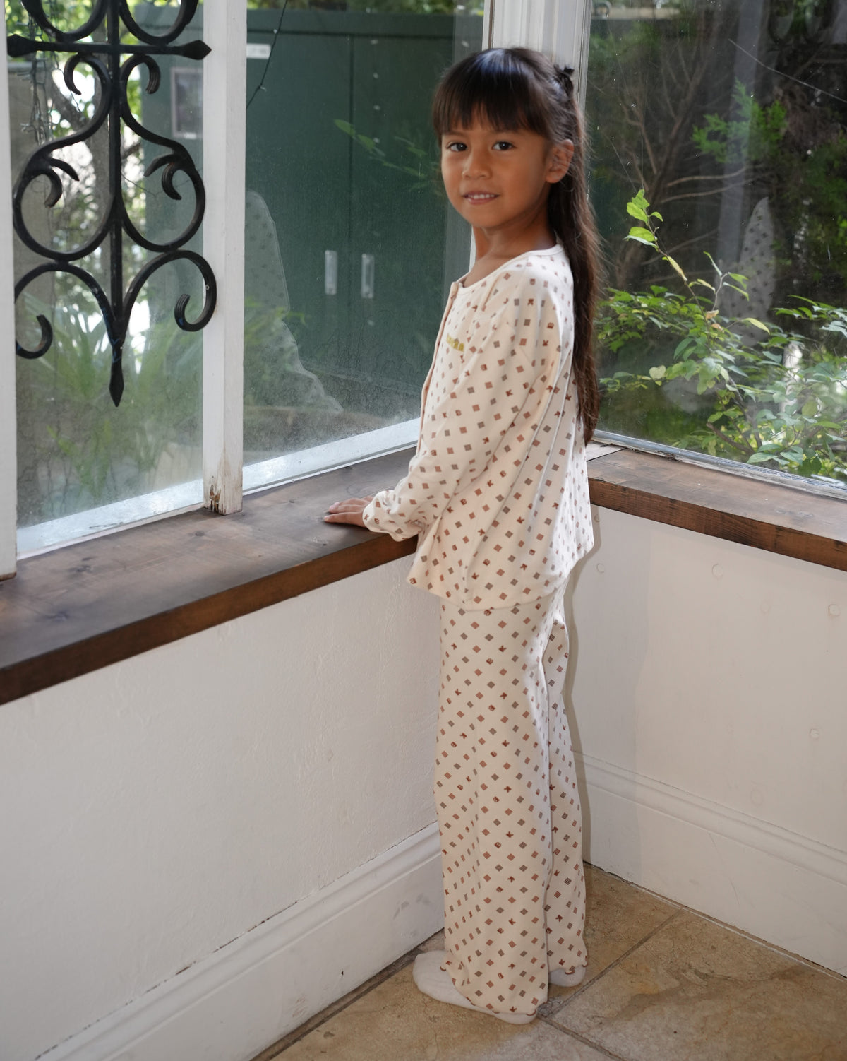 All-Over Print Cardigan【110511】 (ivory)