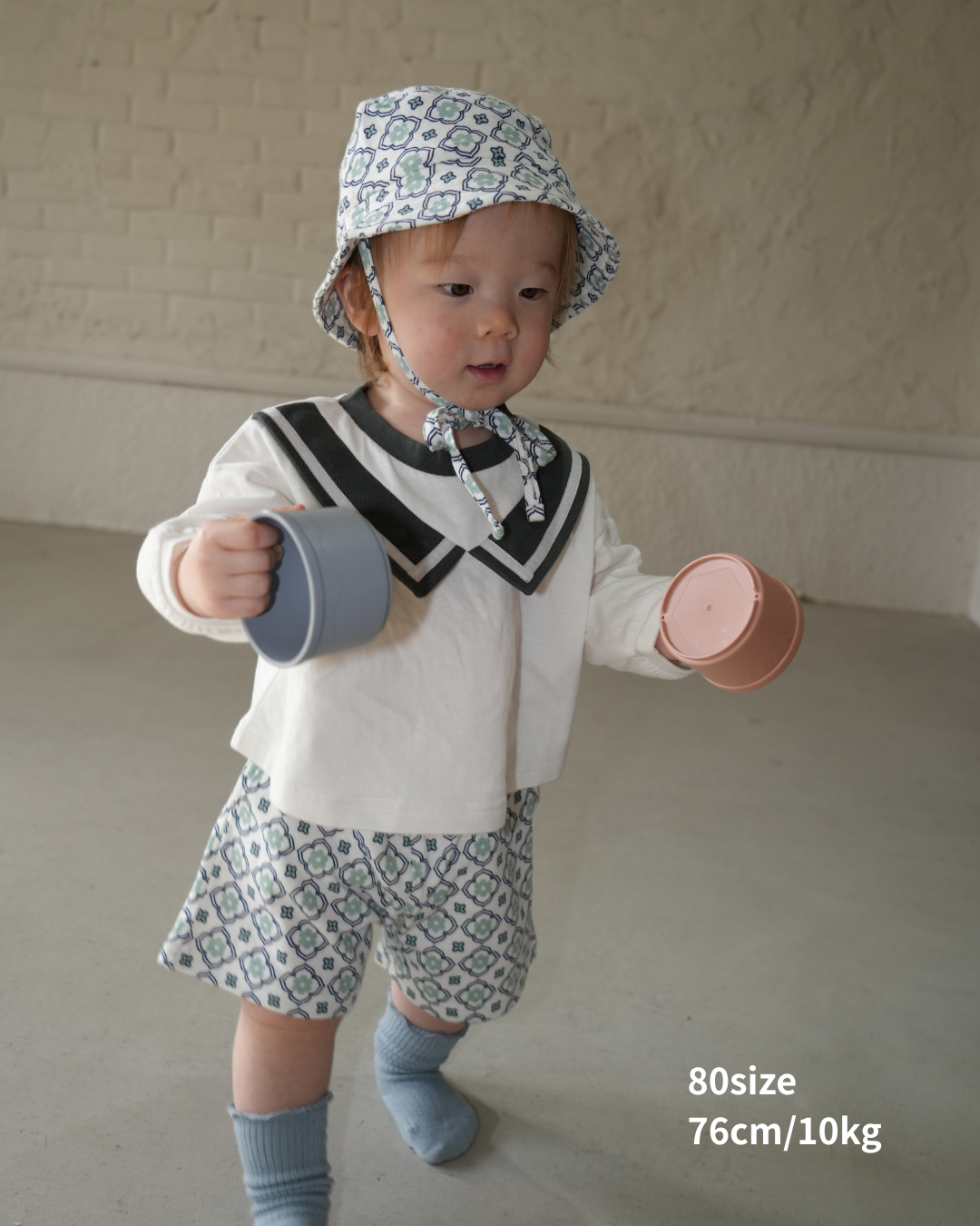 Sailor Collar Volume Sleeve Tops【110124】(white)