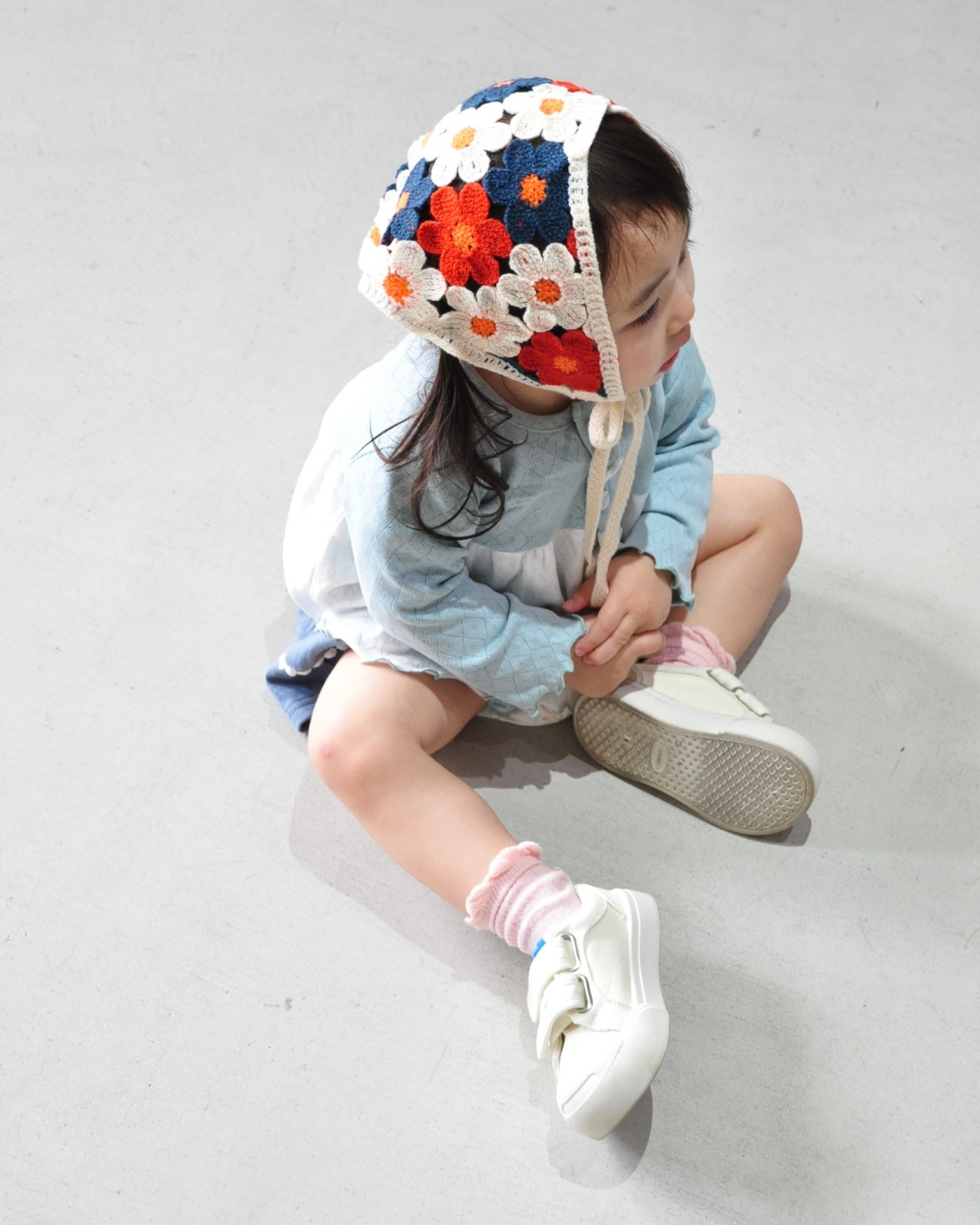 Eyelet Bicolor Cardigan【110130】 (green)