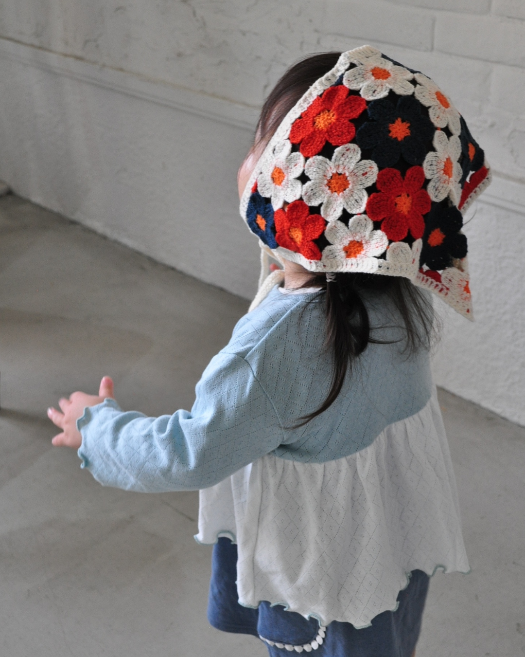 Eyelet Bicolor Cardigan【110130】 (green)