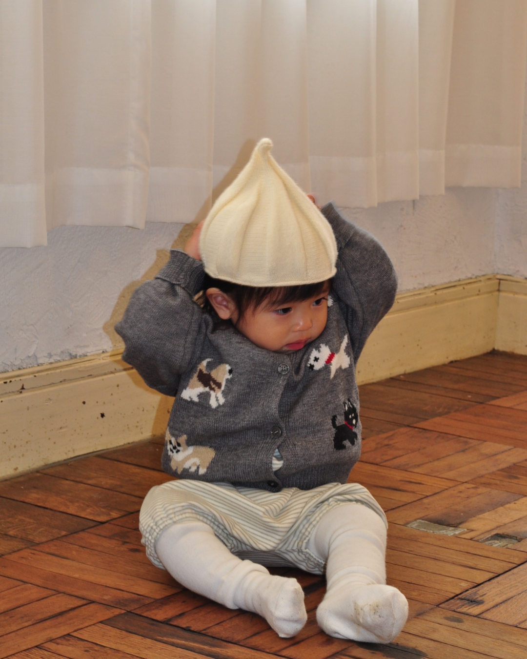 (予約商品)わんわんニットカーディガン【N3428】