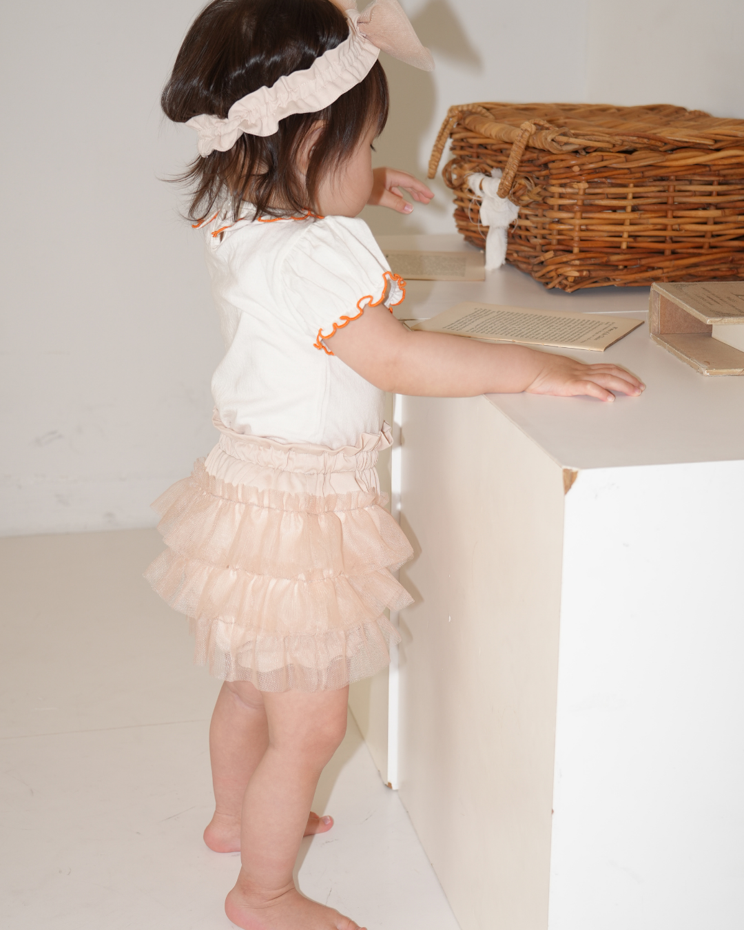 Sheer Tulle Ruffle Bloomer Pants【110281】 (Pink)