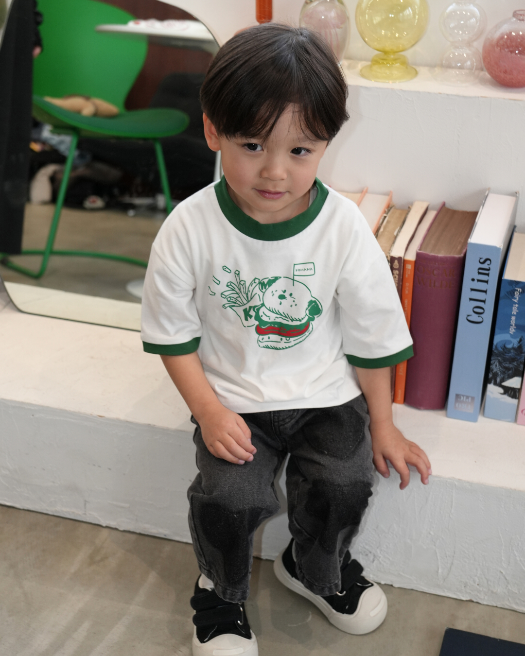 Hamburger Dog Ringer T-Shirt【110135】 (green)