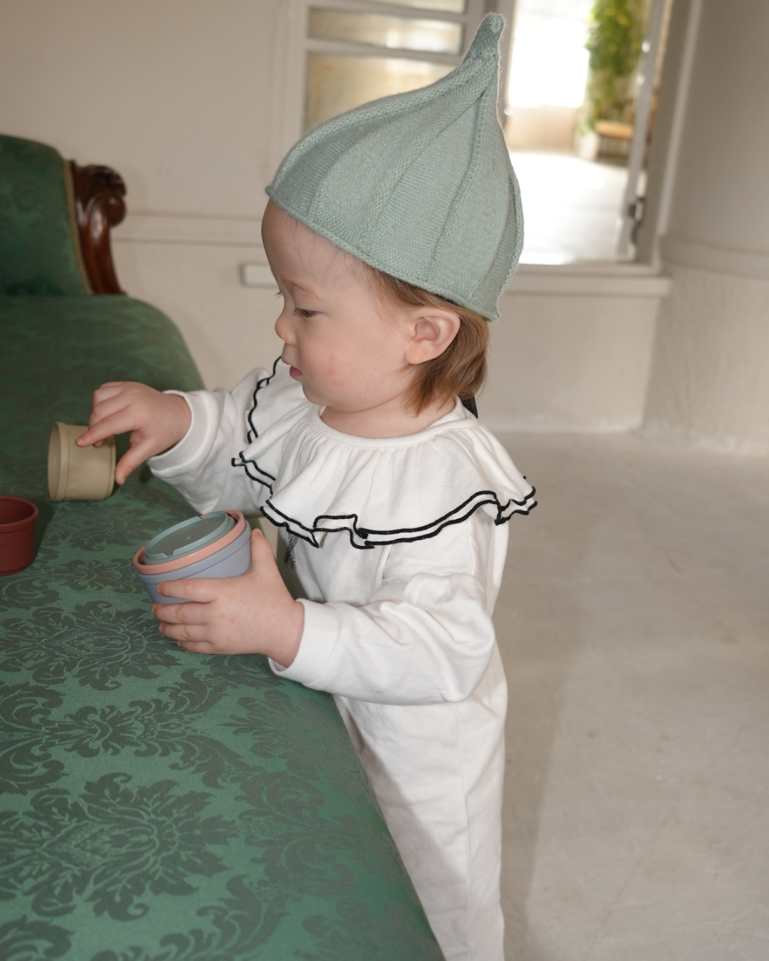 Classical Detachable Collar Pumpkin Pants Two Piece Set【110126】