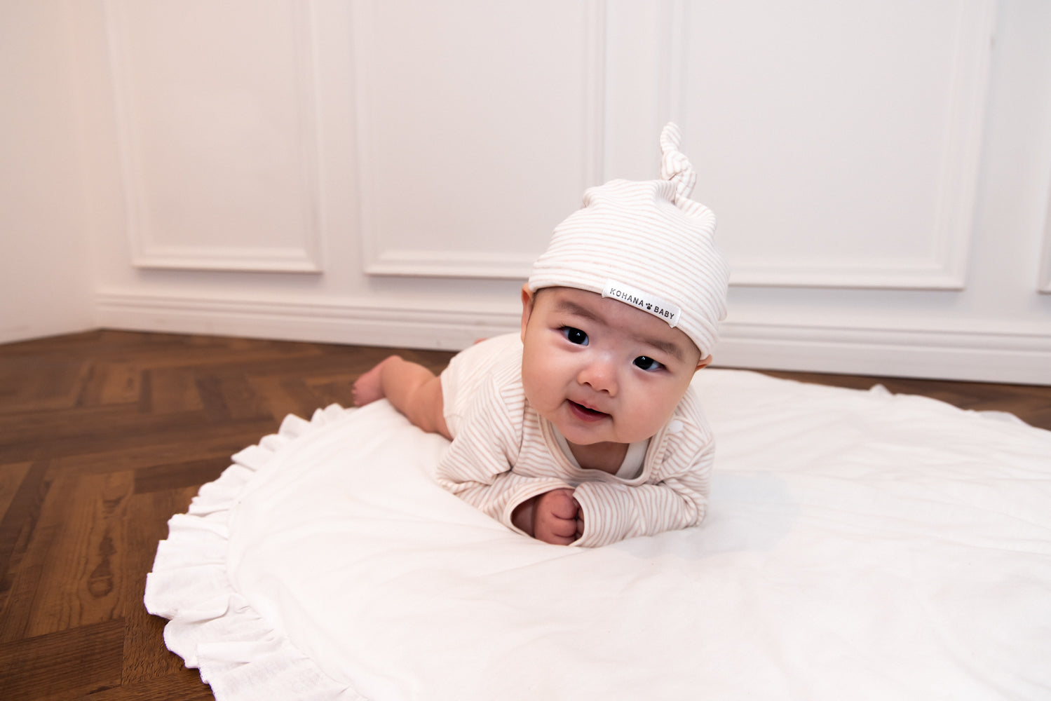 (Pre-order) Doggie Romper + Beanie Set [110088] (Brown) 