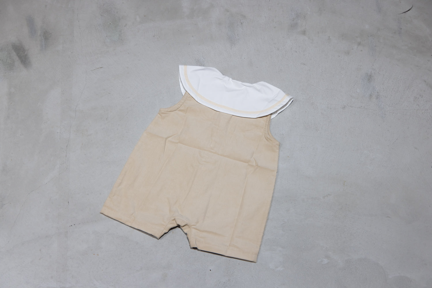 (Pre-order) Shirt Call Sailor Collar Overalls [110042-2] (Beige) 
