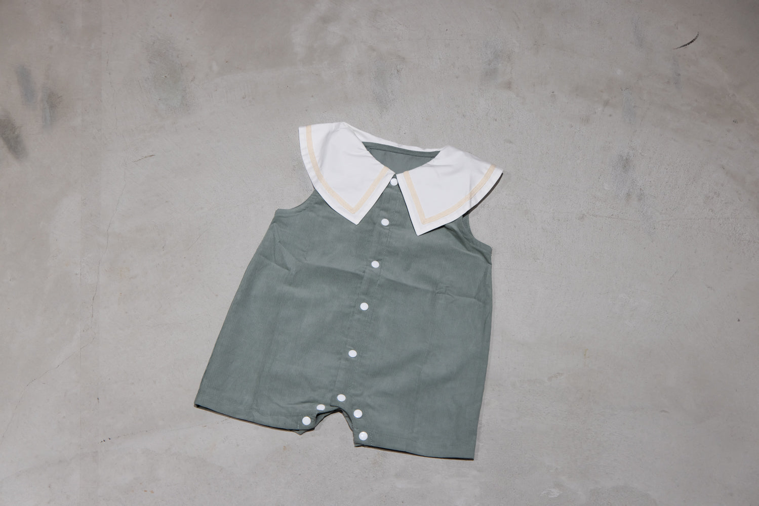 (Pre-order) Shirt Call Sailor Collar Overalls [110042-2] (Green) 