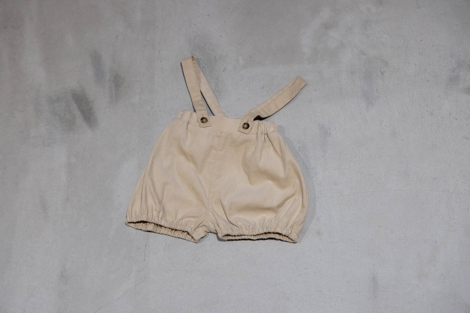 (Pre-order) Shirt and Cord Bottoms with Suspenders [110094] (Beige) 