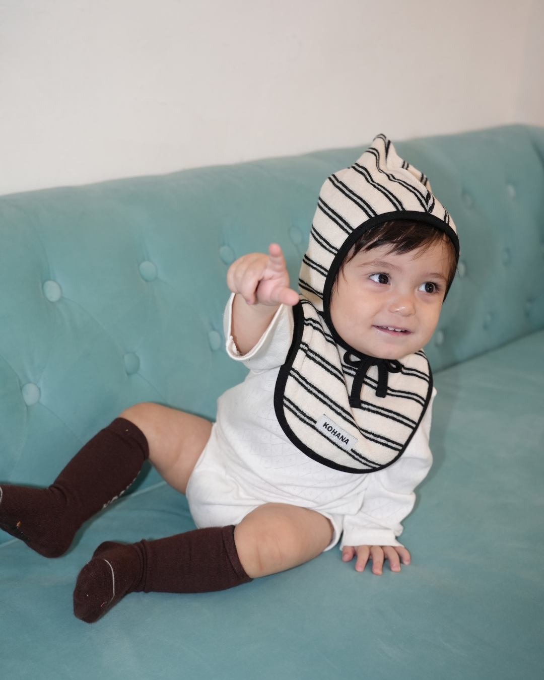 Daily soft border pile bonnet【110641】