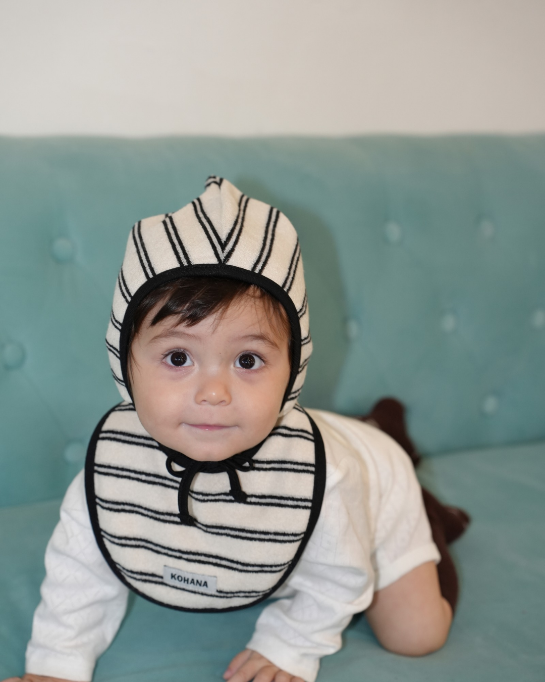 Daily soft border pile bonnet【110641】