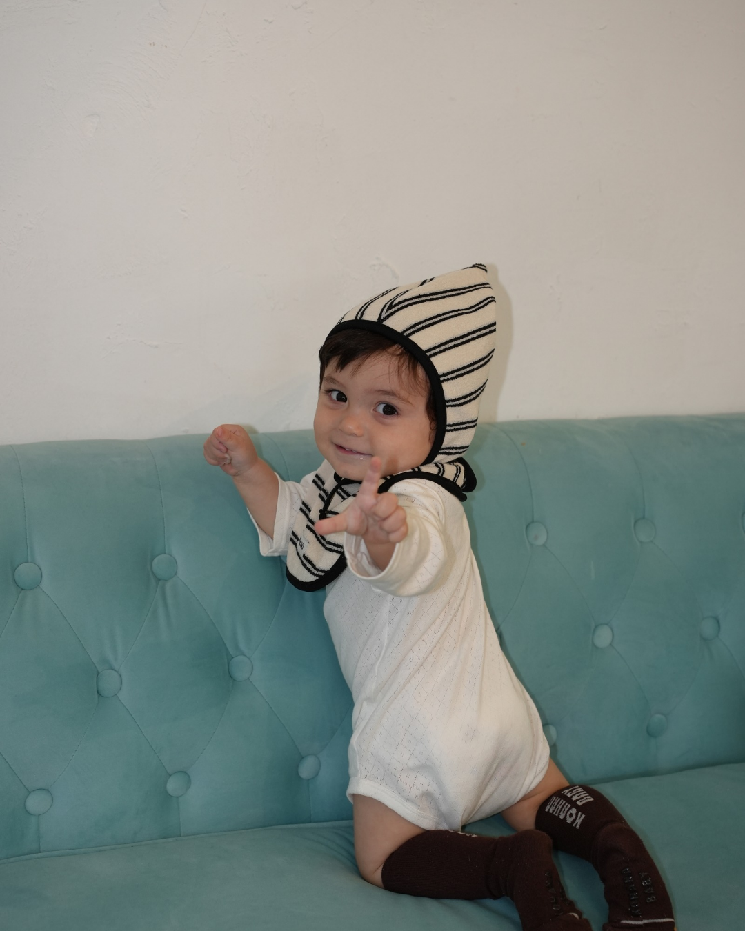 Daily soft border pile bonnet【110641】