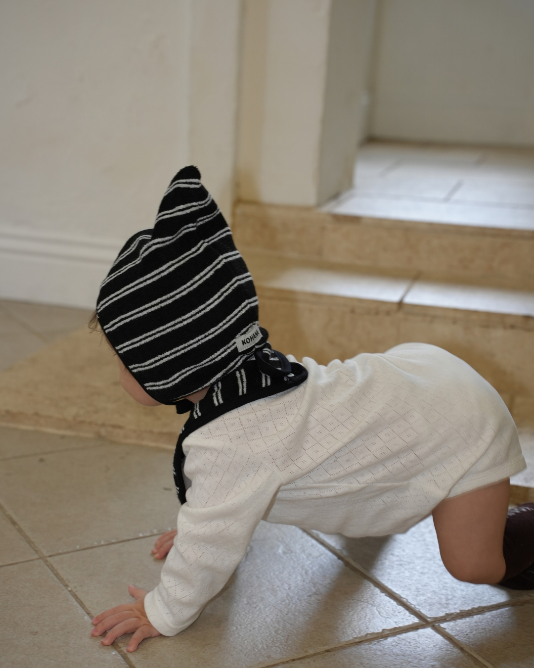 Daily soft border pile bonnet【110641】
