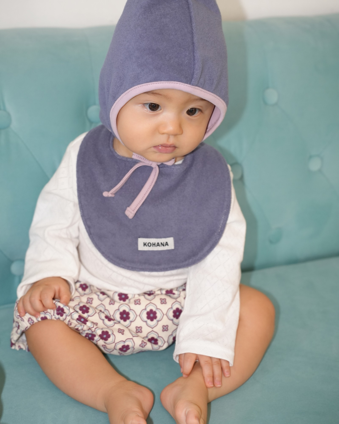 Daily soft color pile bib【110612】
