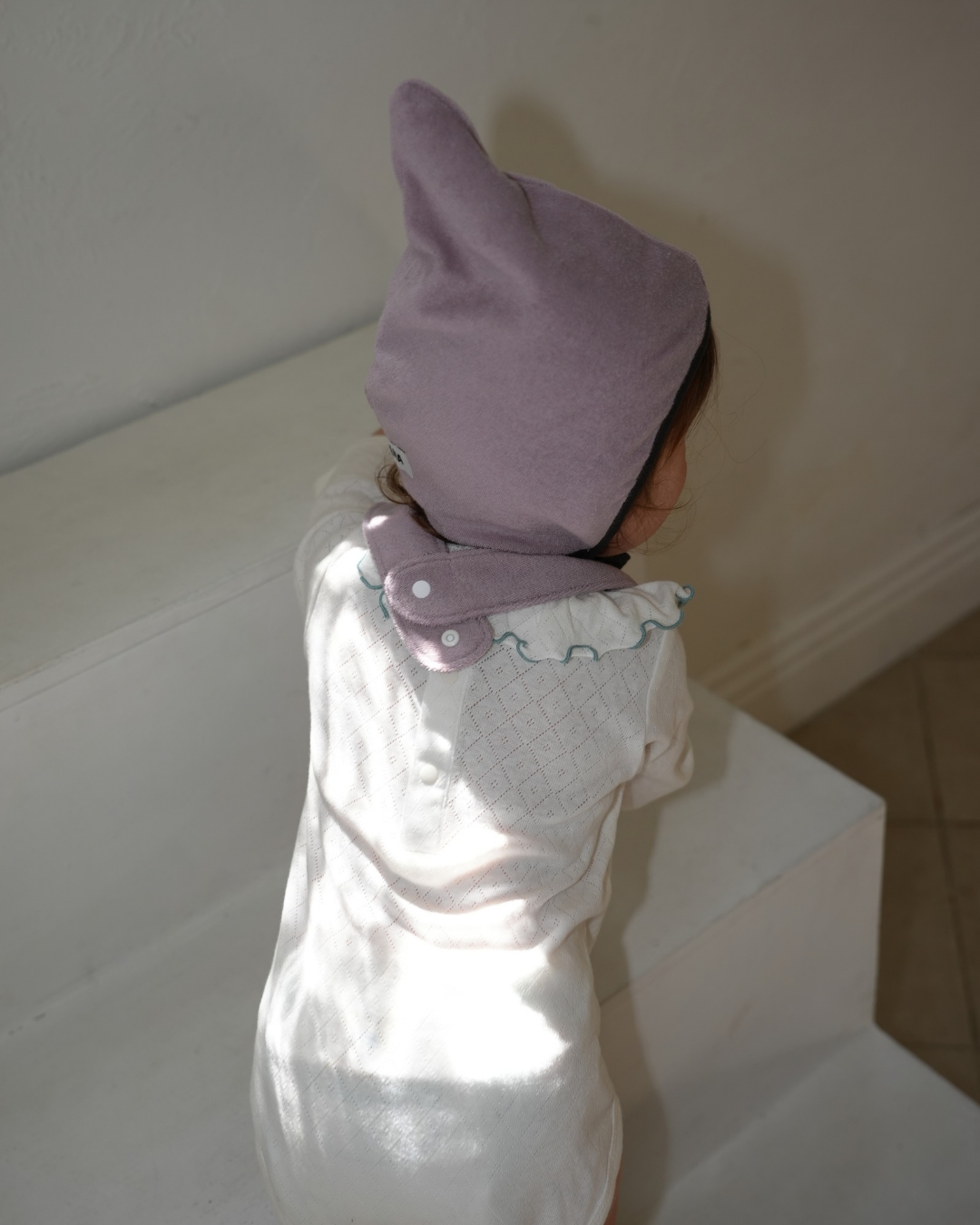 Daily soft color pile bib【110612】