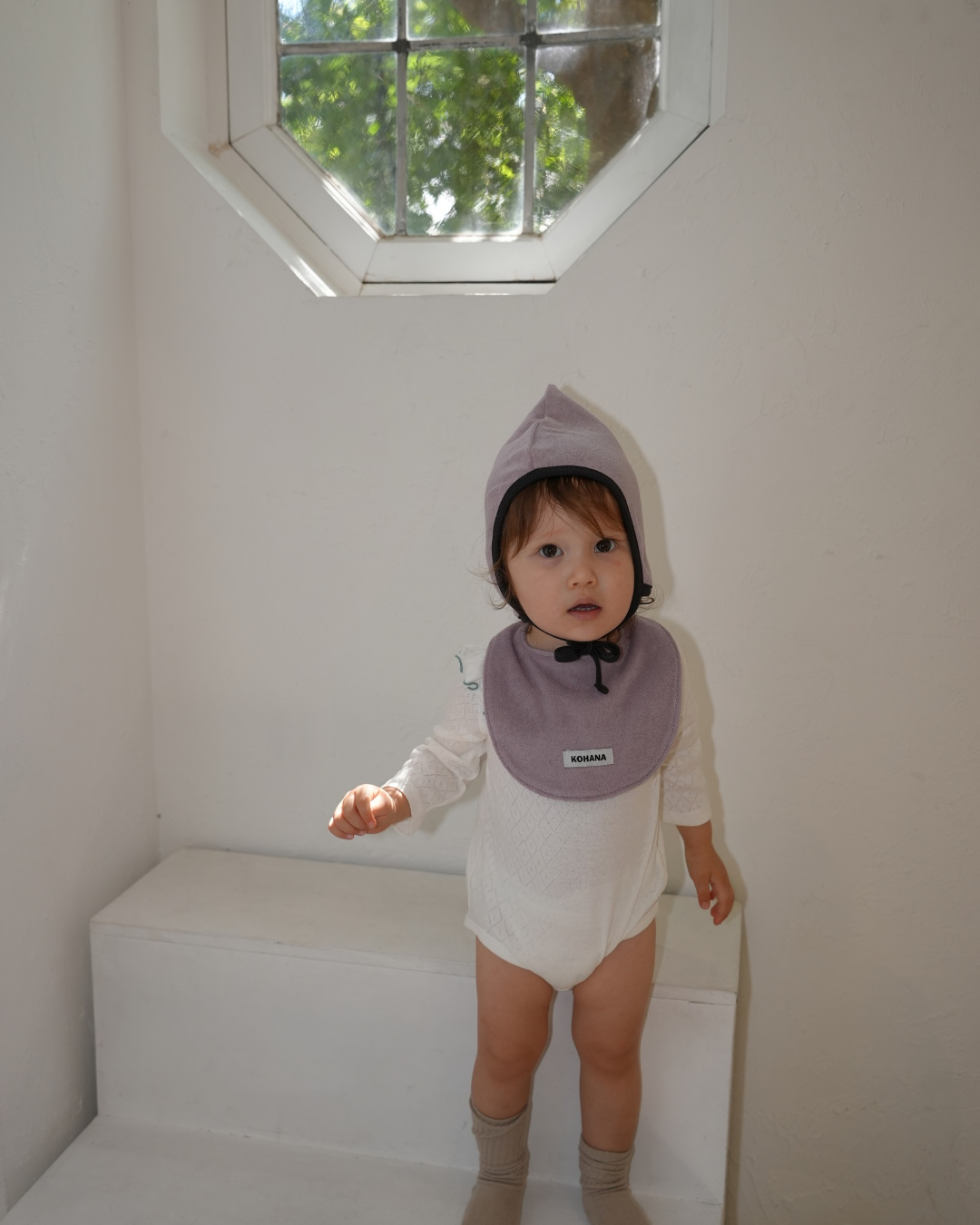 Daily soft color pile bib【110612】