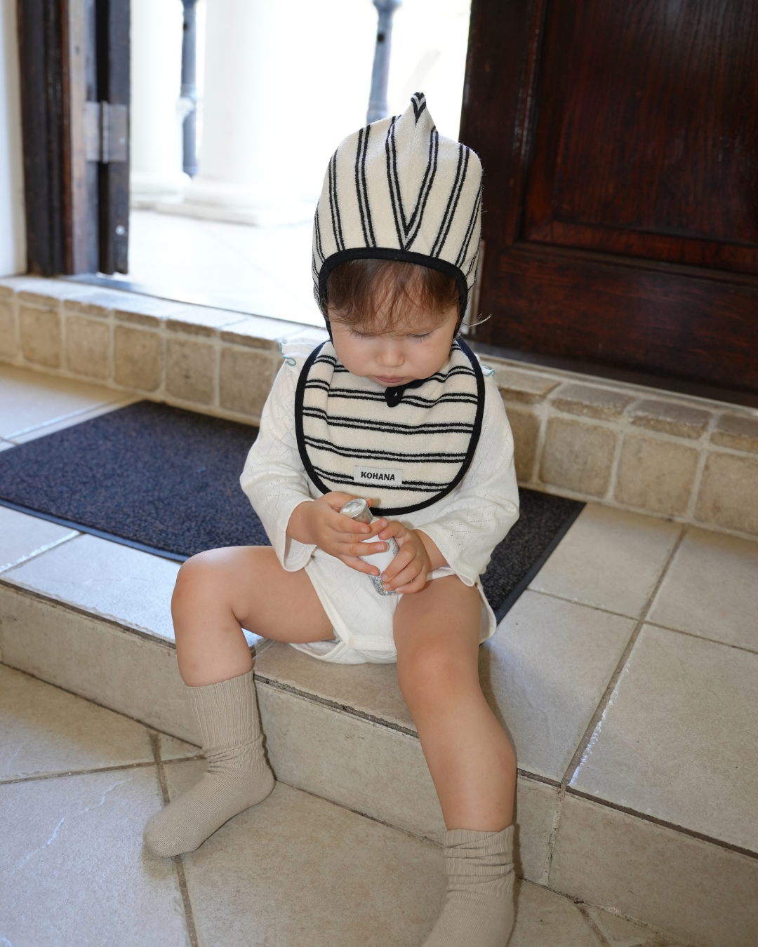 Daily soft border pile bib【110640】