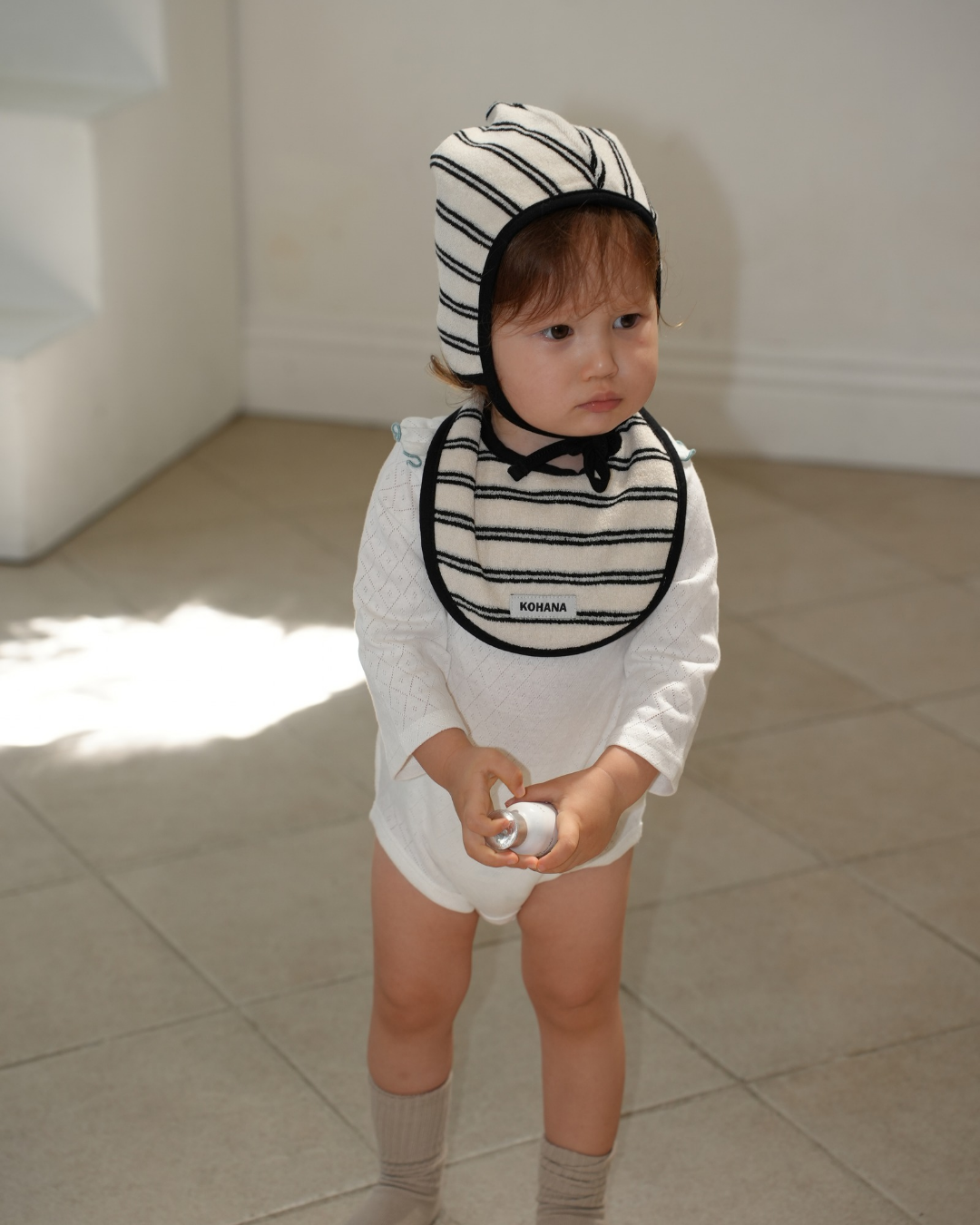 Daily soft border pile bib【110640】