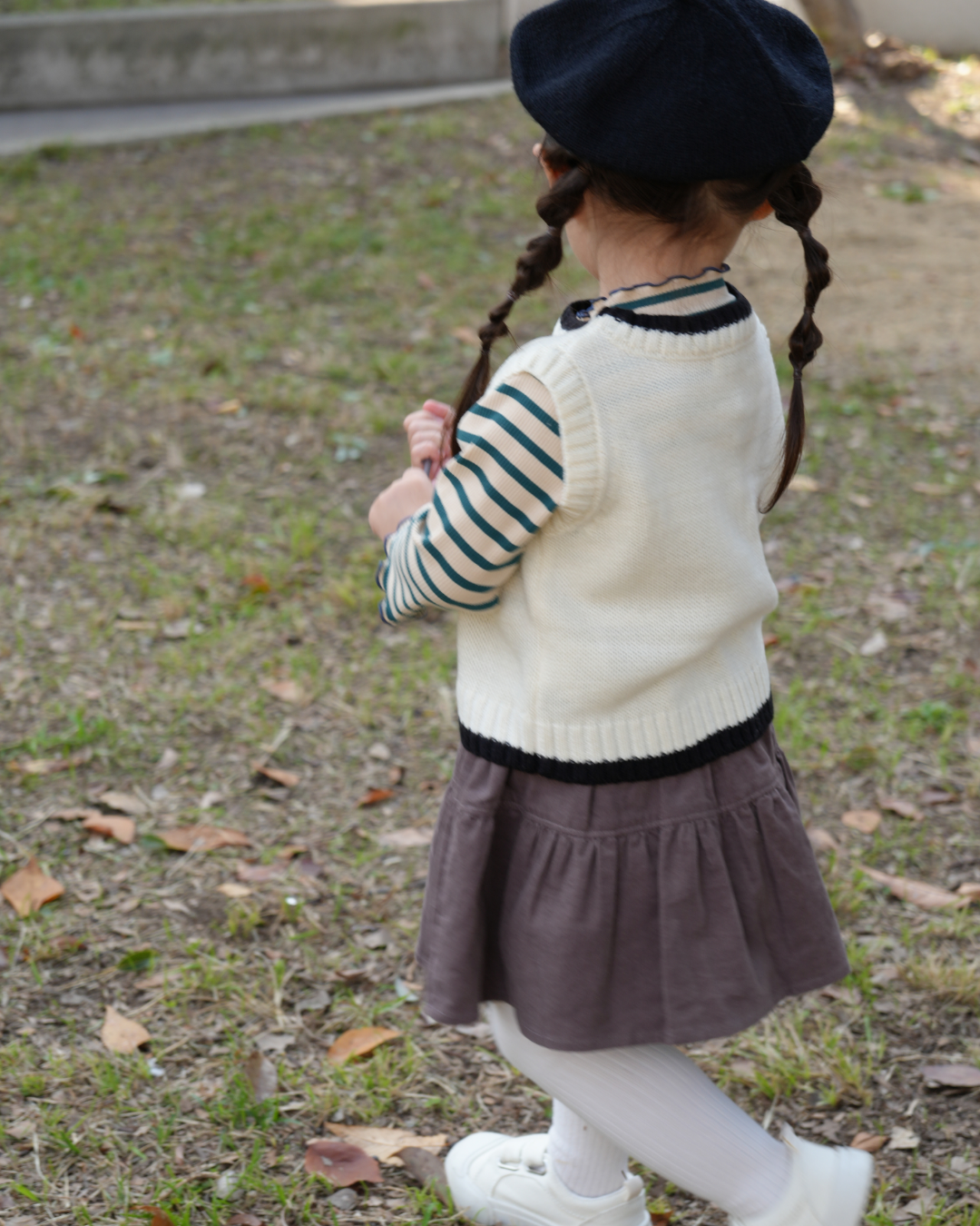 Monochrome Vintage Tile Knit Vest