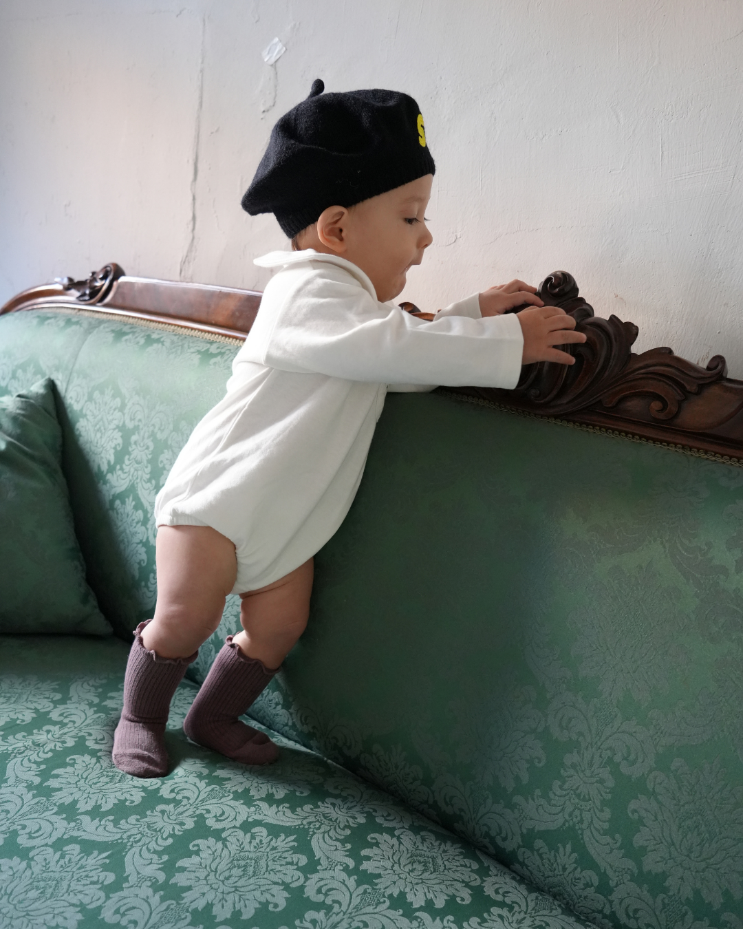 Design Collar Rompers【110121】（white）