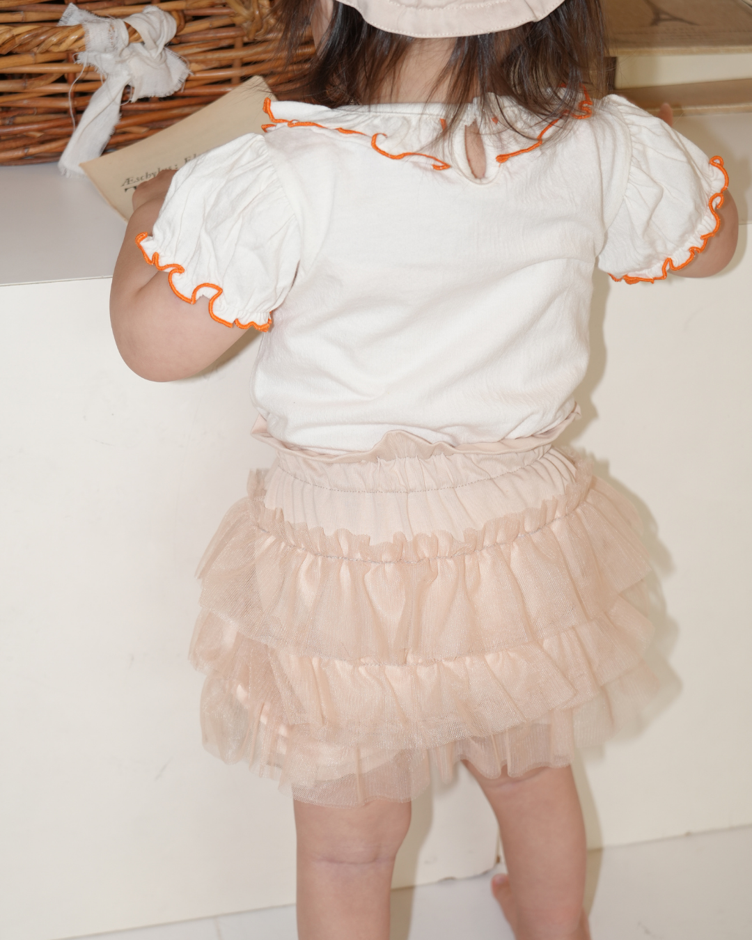 Sheer Tulle Ruffle Bloomer Pants【110281】 (Pink)