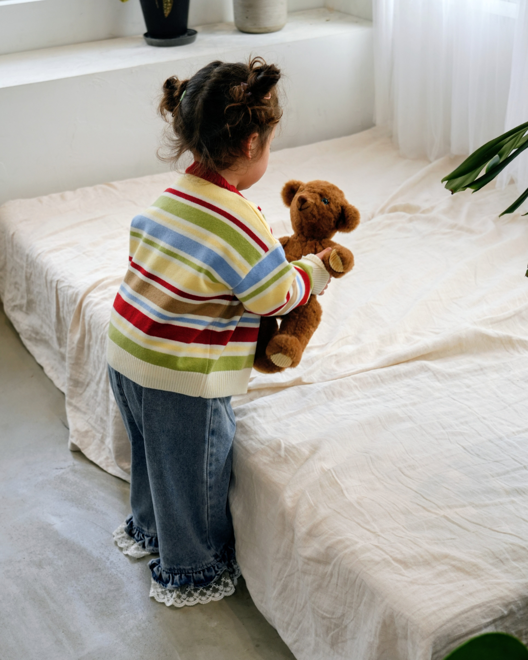 Multi Stripe Knit Cardigan【K284】