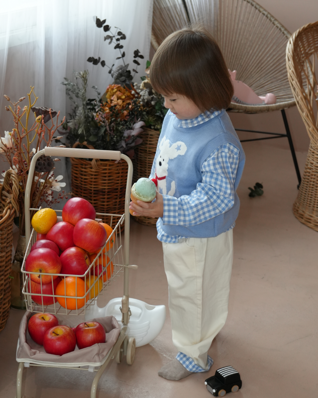 Dog Blue Knit Vest【K288】